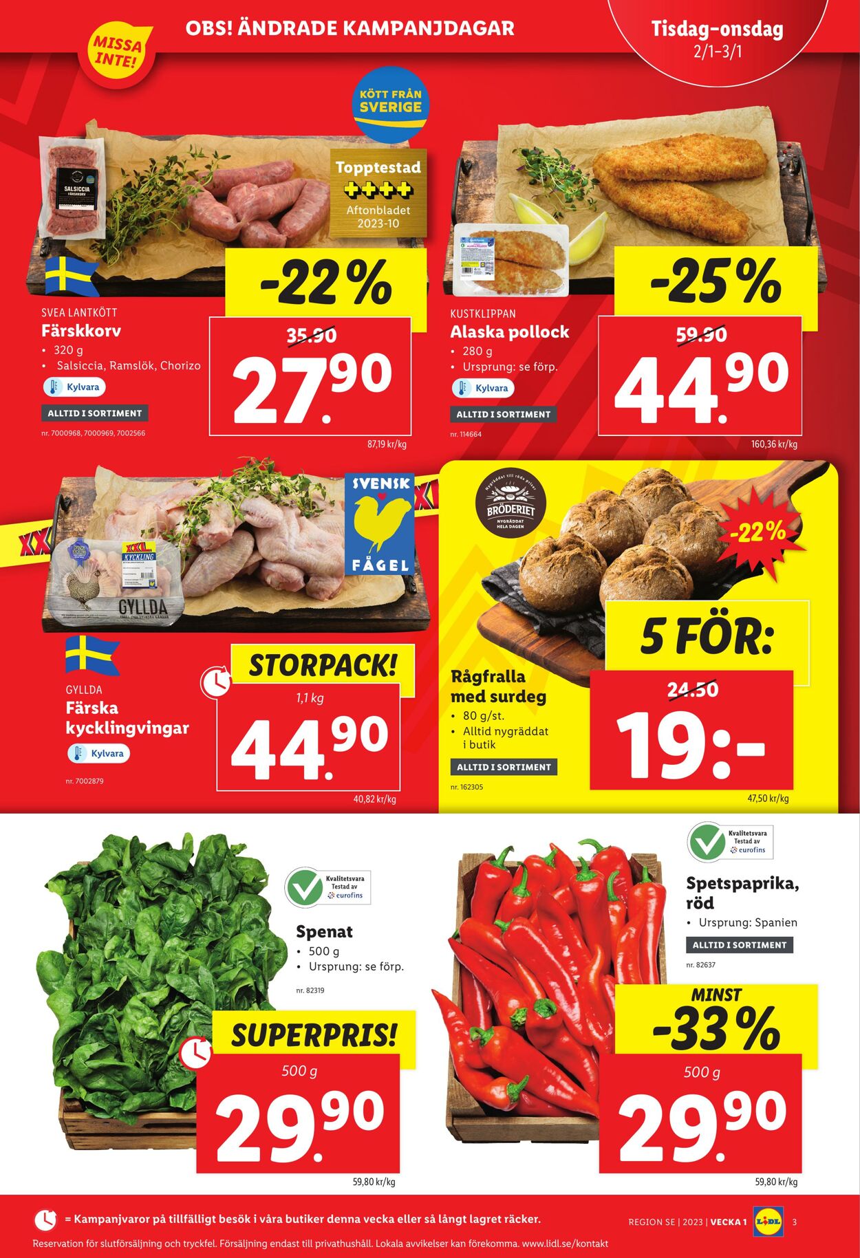 Erbjudanden Lidl 02.01.2024 - 07.01.2024