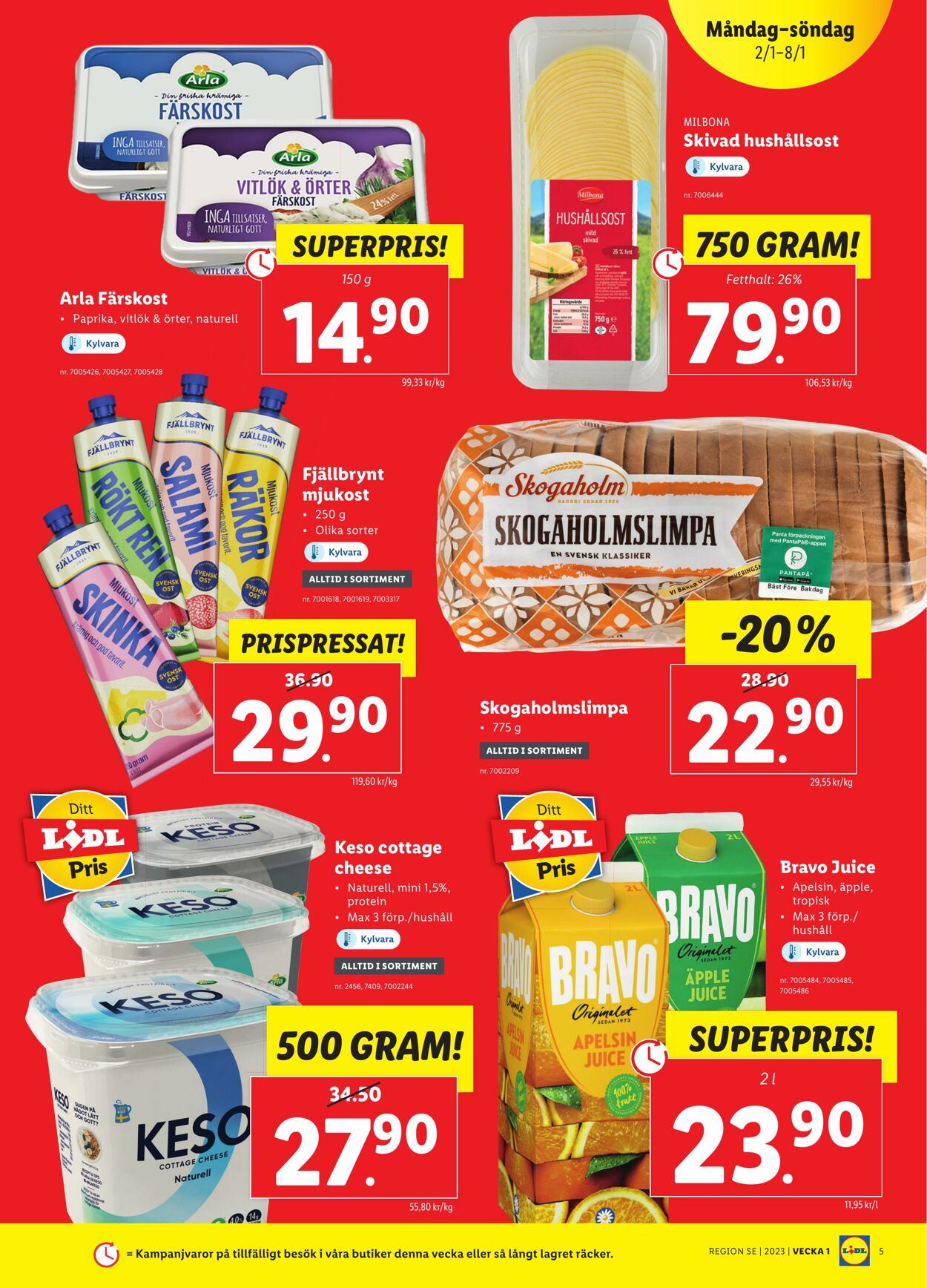 Erbjudanden Lidl 02.01.2023 - 08.01.2023