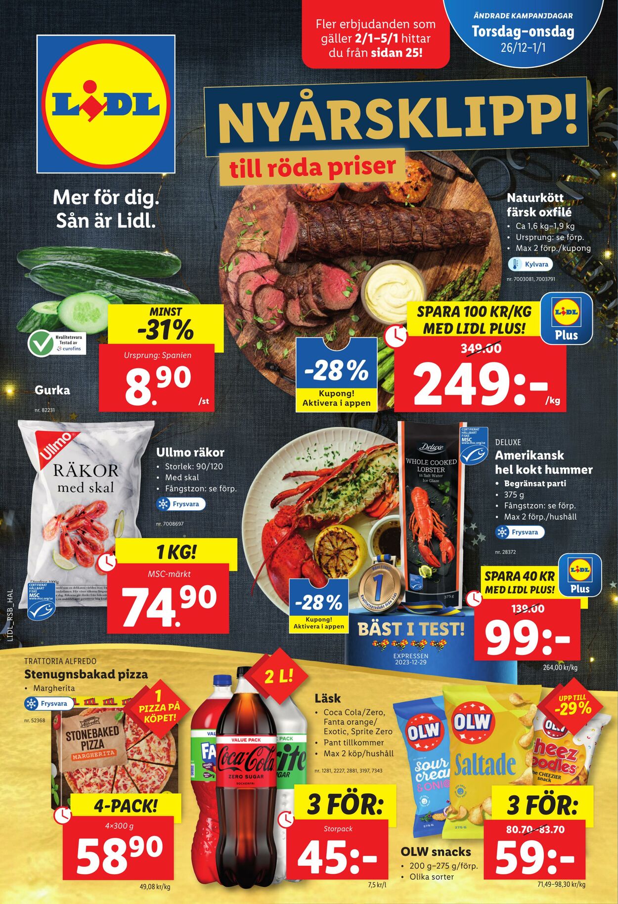 Erbjudanden Lidl 26.12.2024 - 05.01.2025