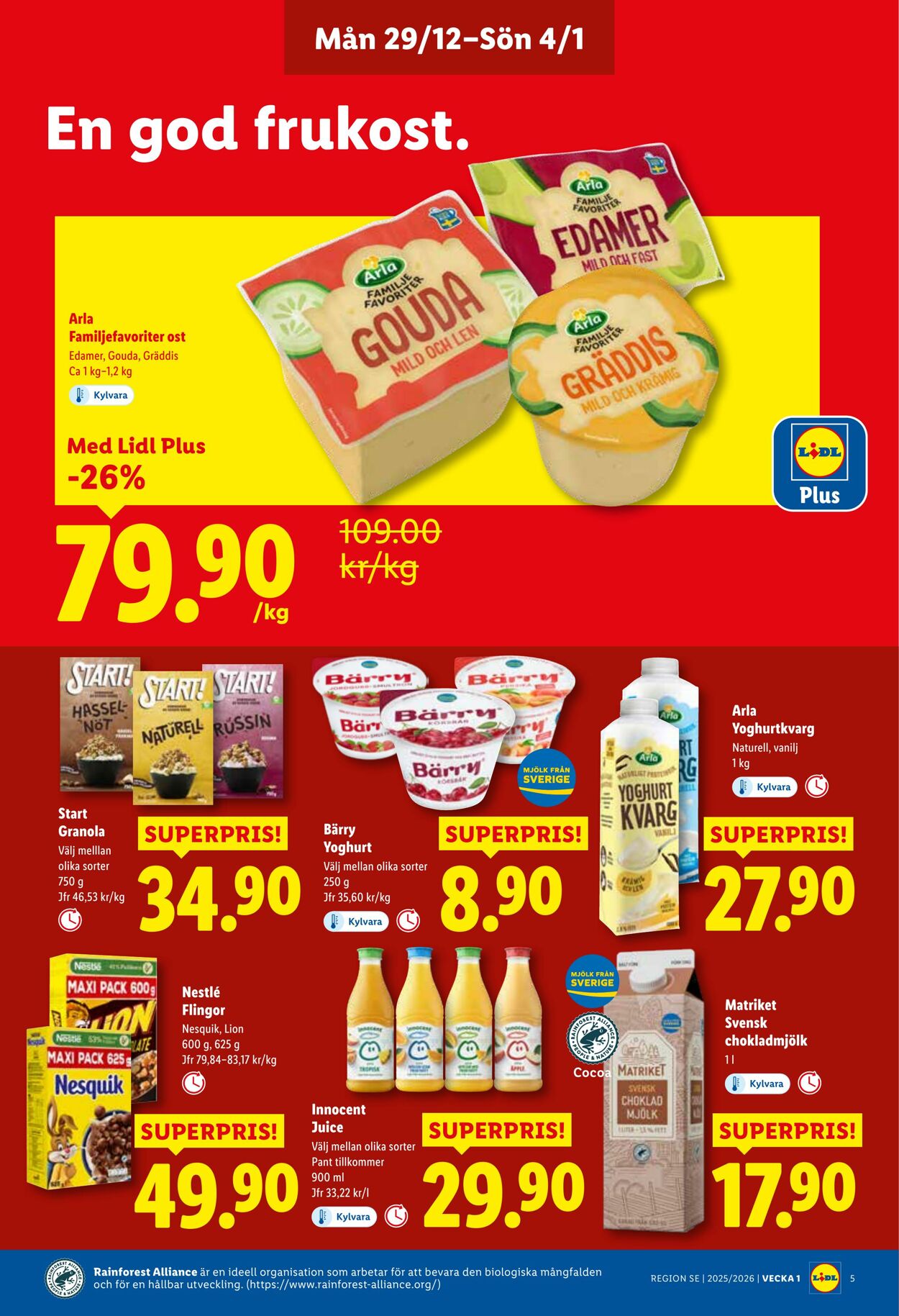 Erbjudanden Lidl 29.12.2025 - 04.01.2026