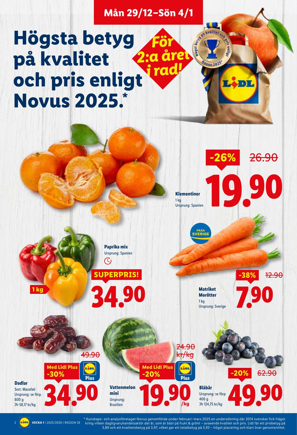 Erbjudanden Lidl 29.12.2025 - 04.01.2026