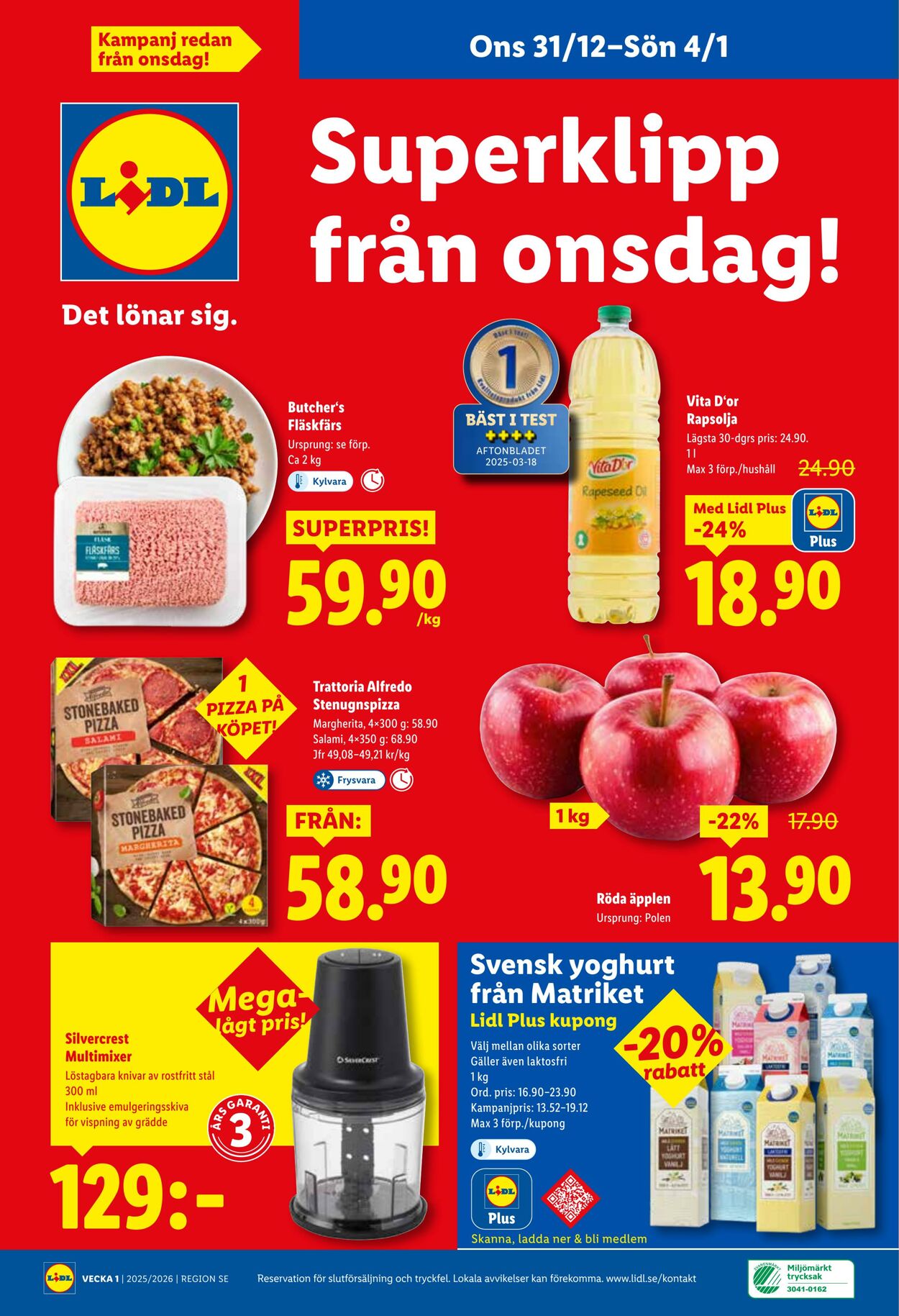 Erbjudanden Lidl 29.12.2025 - 04.01.2026