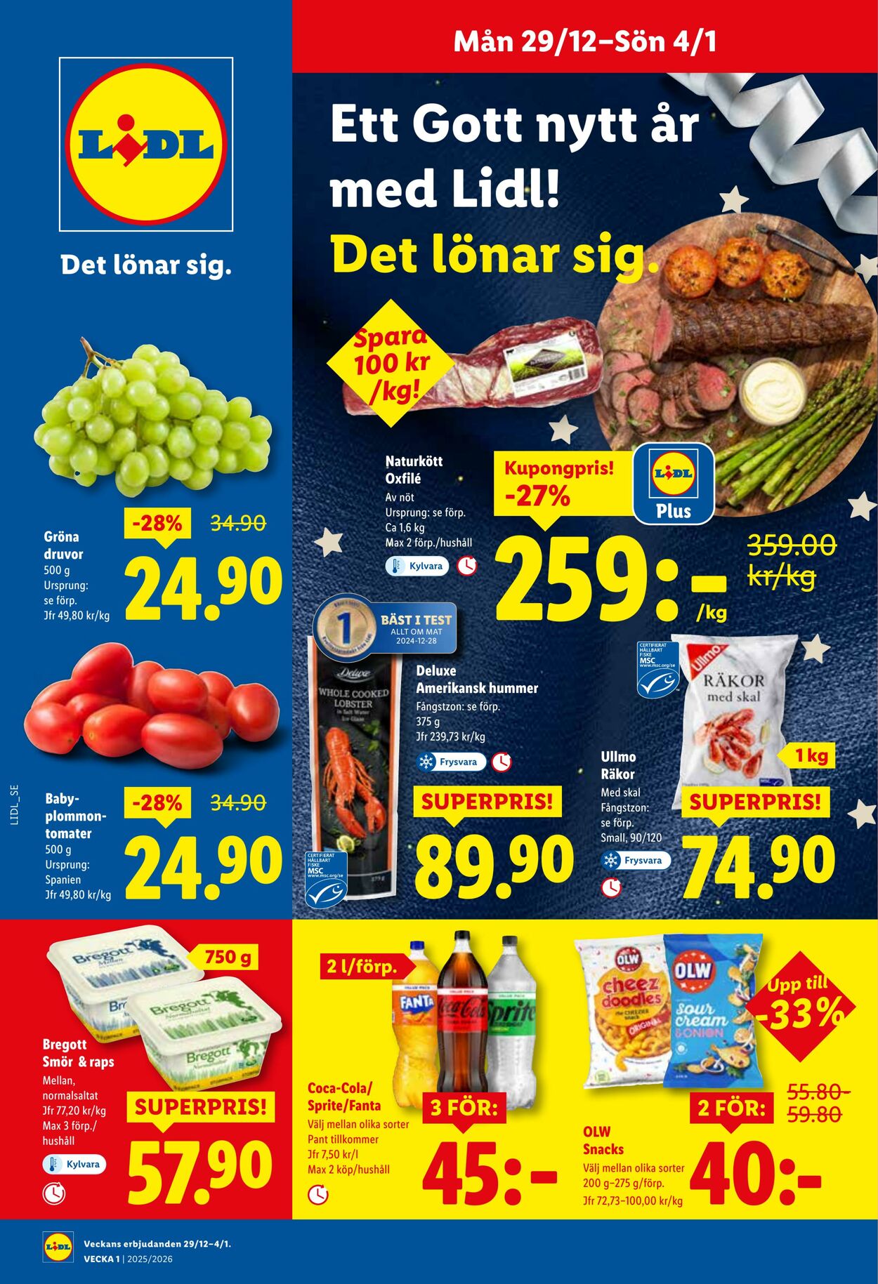 Erbjudanden Lidl 29.12.2025 - 04.01.2026