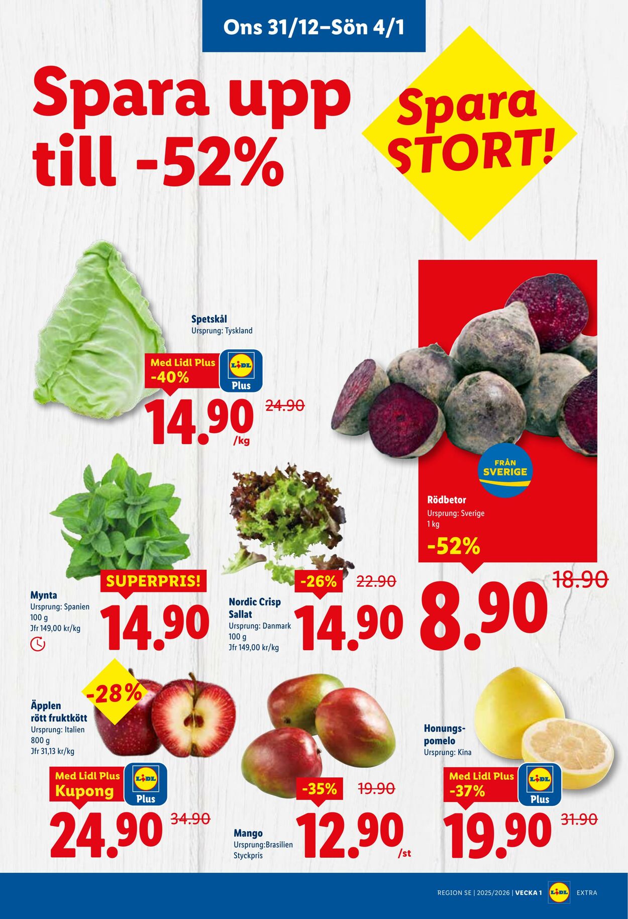 Erbjudanden Lidl 29.12.2025 - 04.01.2026