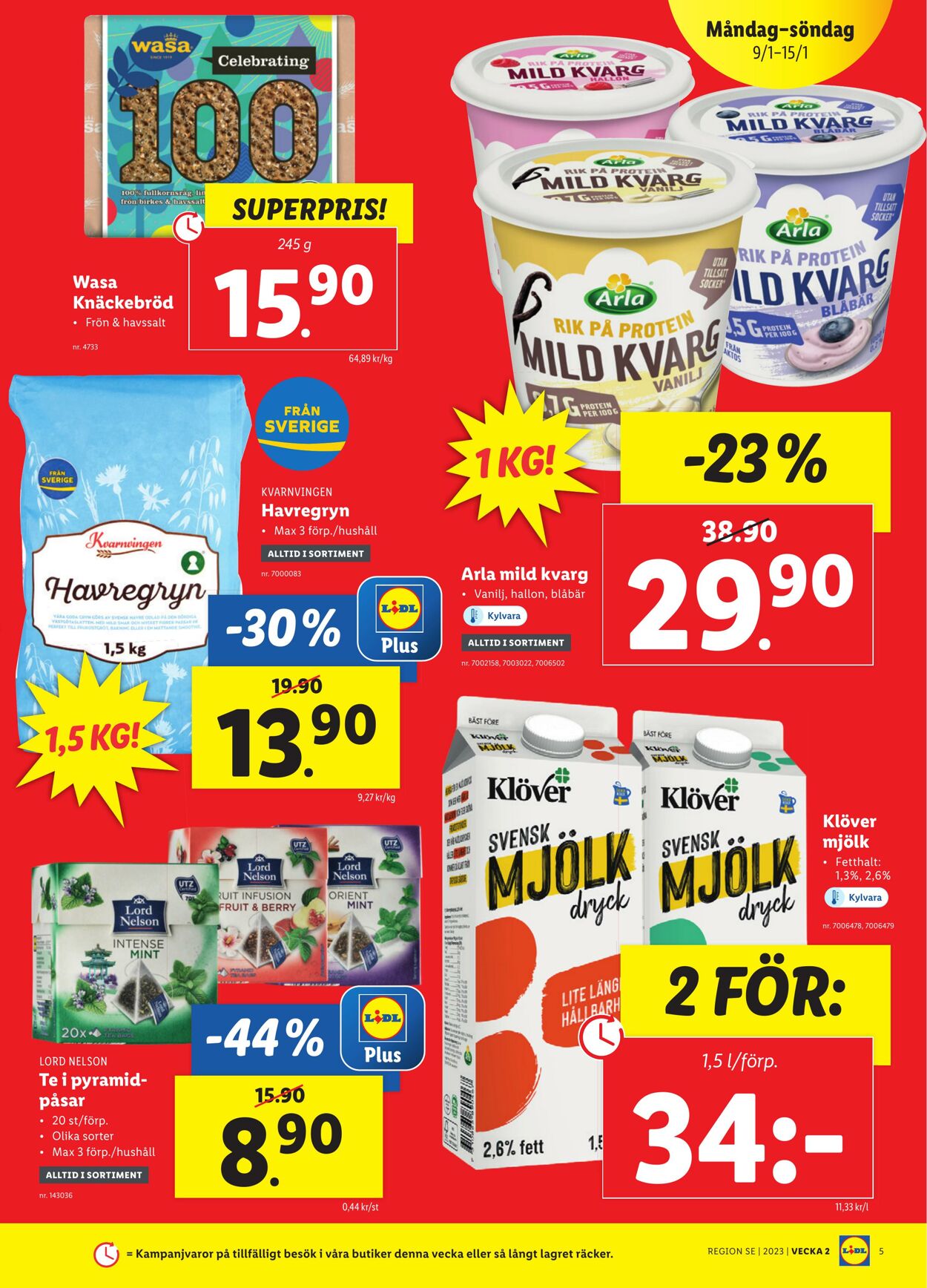 Erbjudanden Lidl 09.01.2023 - 15.01.2023