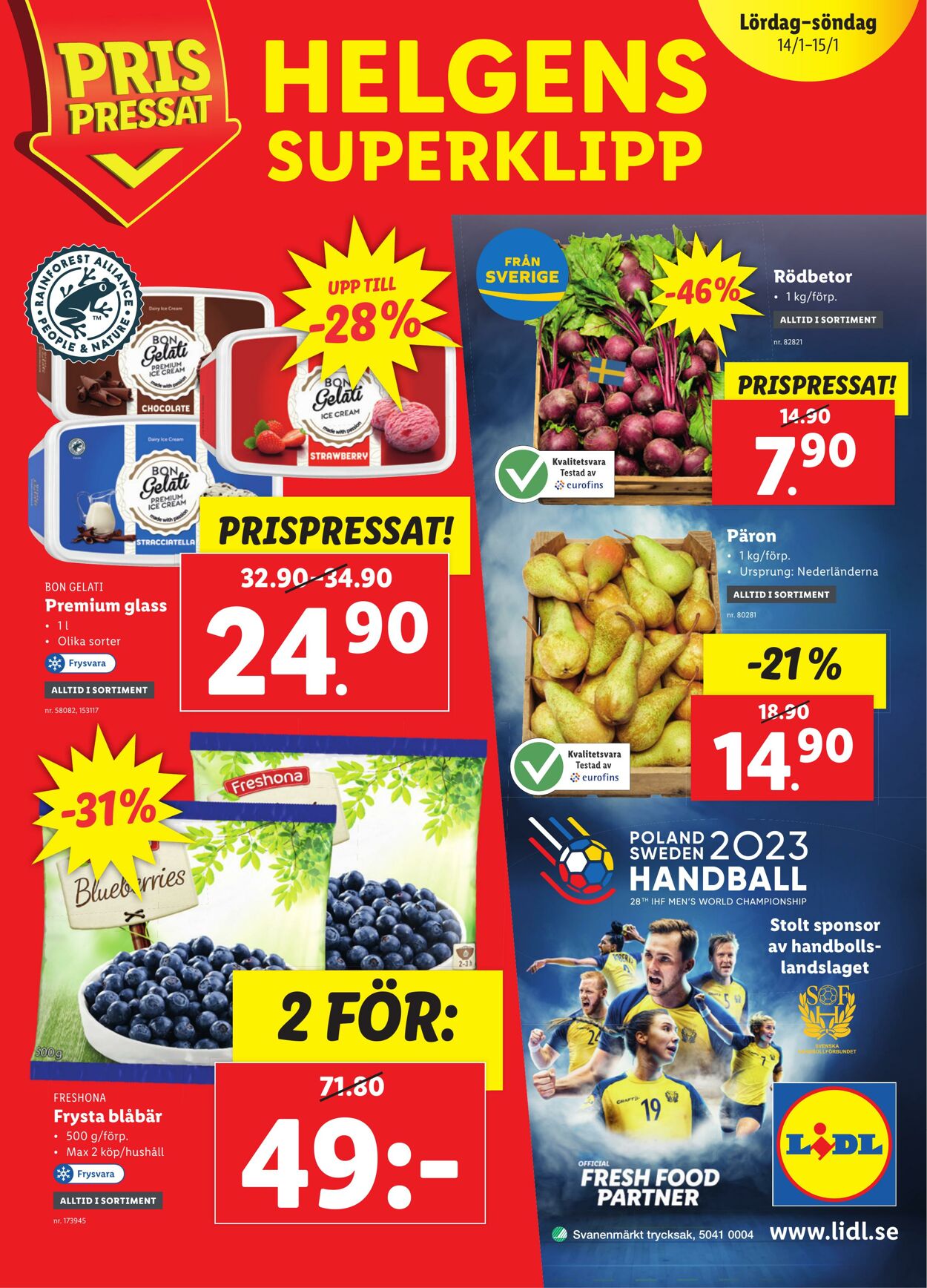 Erbjudanden Lidl 09.01.2023 - 15.01.2023