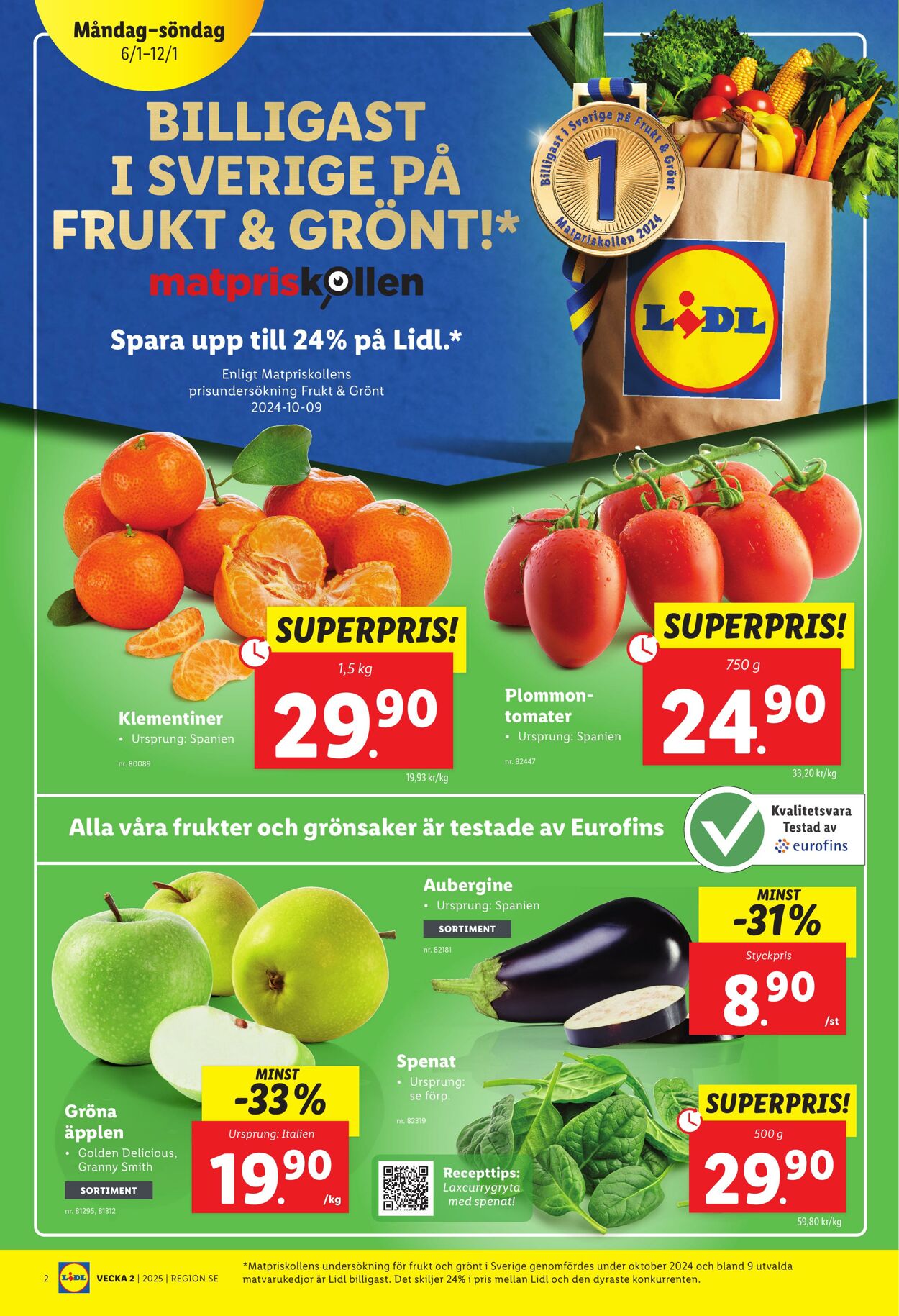 Erbjudanden Lidl 06.01.2025 - 12.01.2025