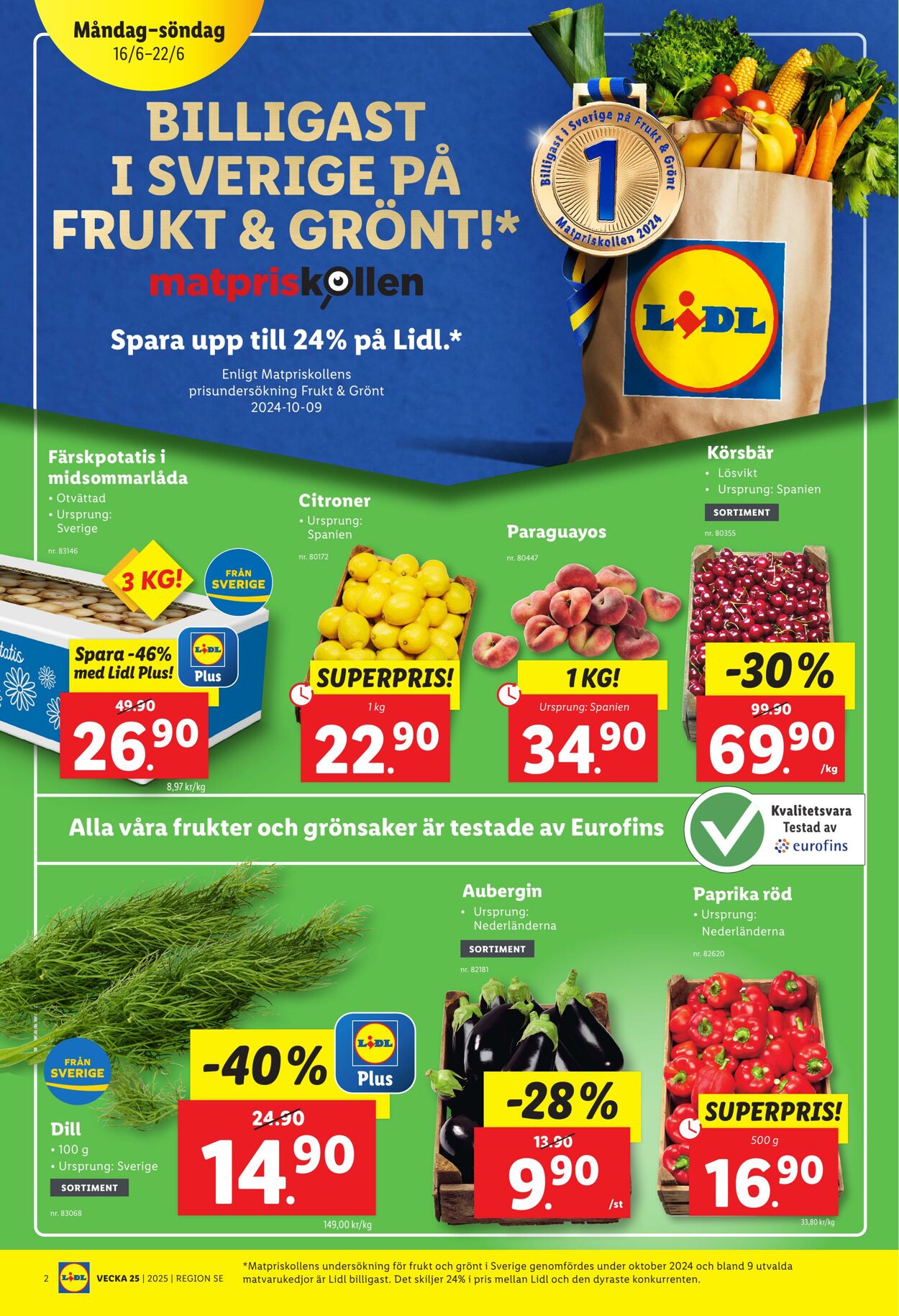 Erbjudanden Lidl 16.06.2025 - 22.06.2025
