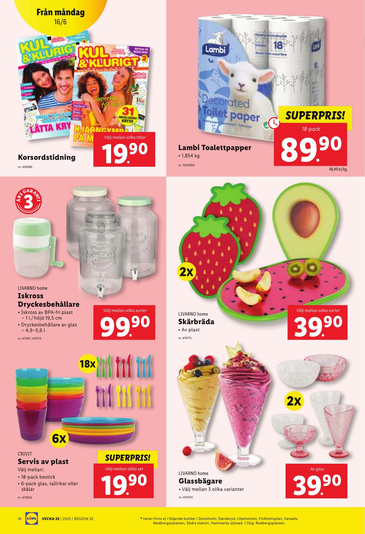 Erbjudanden Lidl 16.06.2025 - 22.06.2025