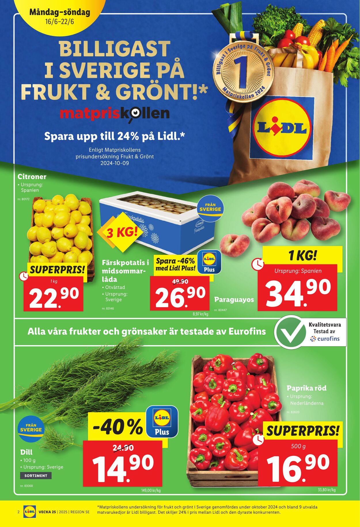 Erbjudanden Lidl 16.06.2025 - 22.06.2025