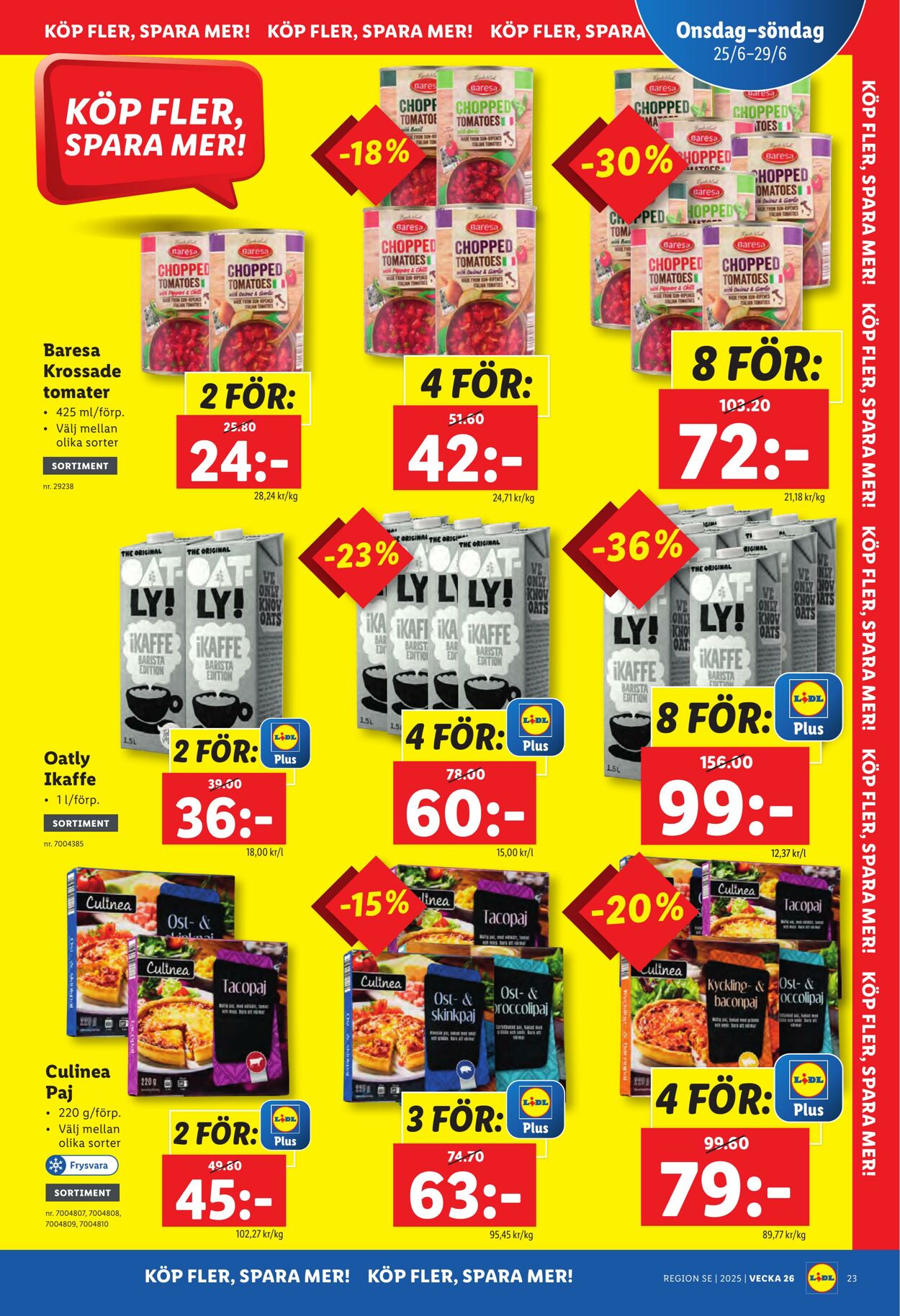 Erbjudanden Lidl 23.06.2025 - 29.06.2025