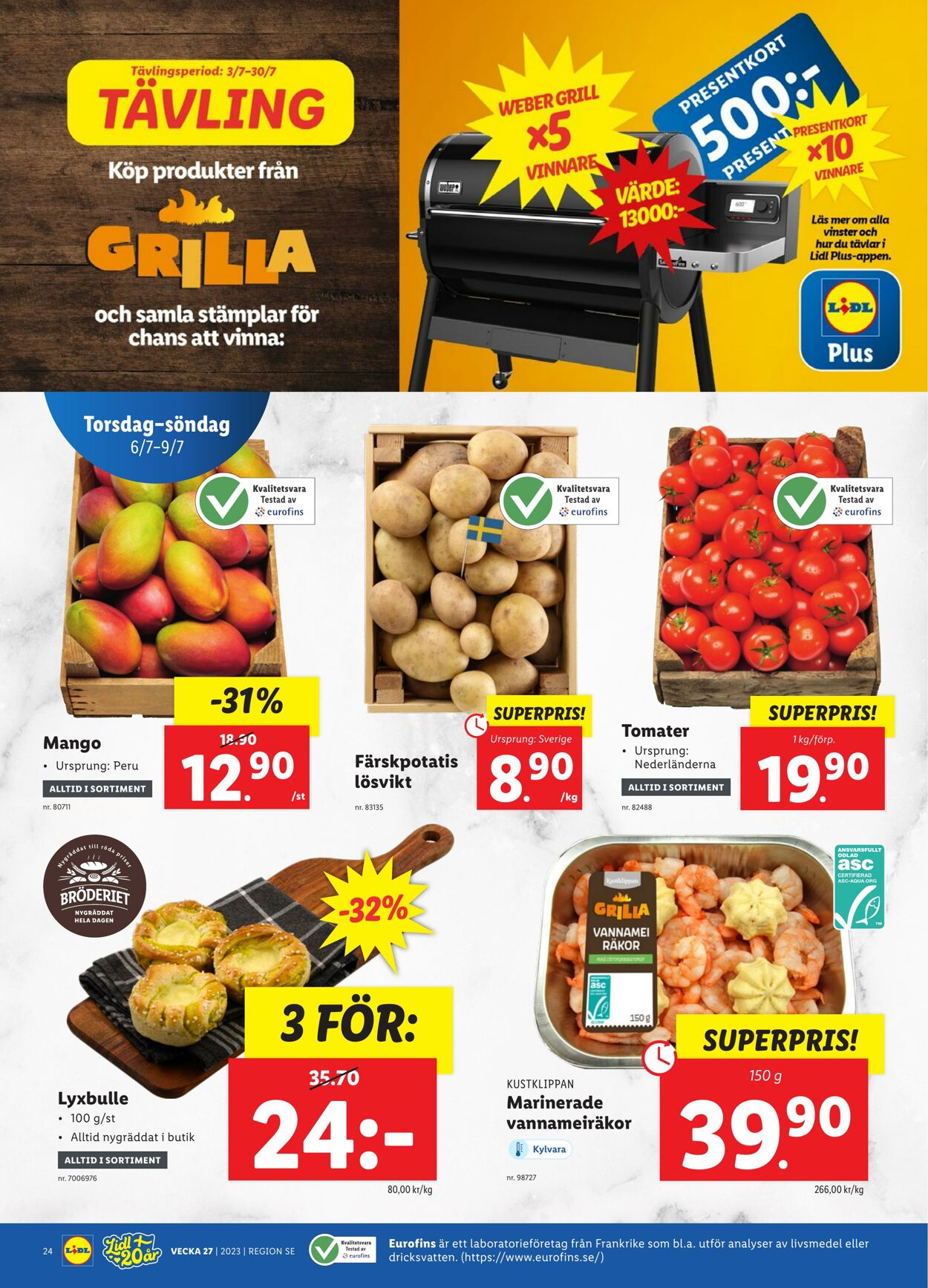 Erbjudanden Lidl 03.07.2023 - 09.07.2023