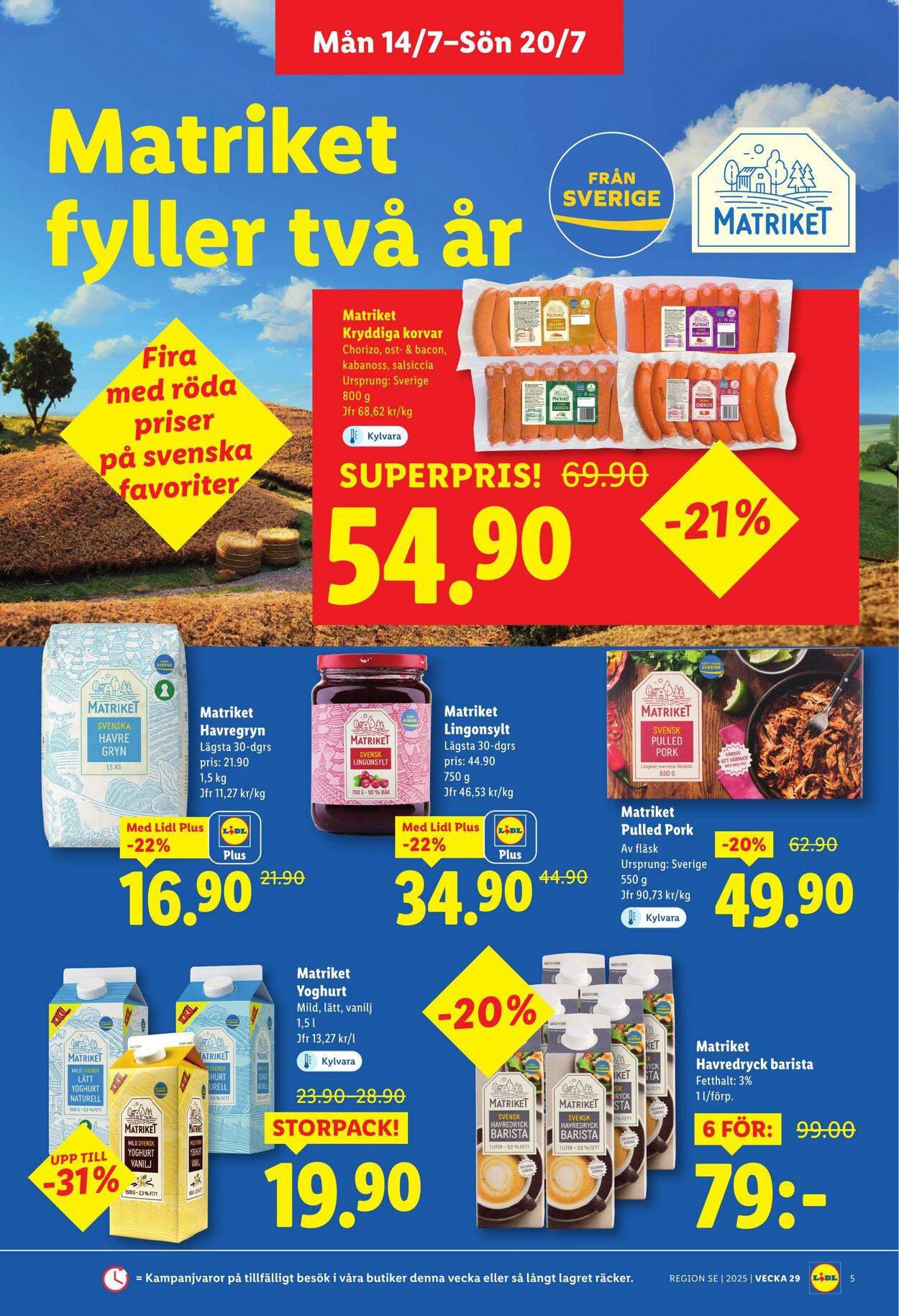 Erbjudanden Lidl 14.07.2025 - 20.07.2025