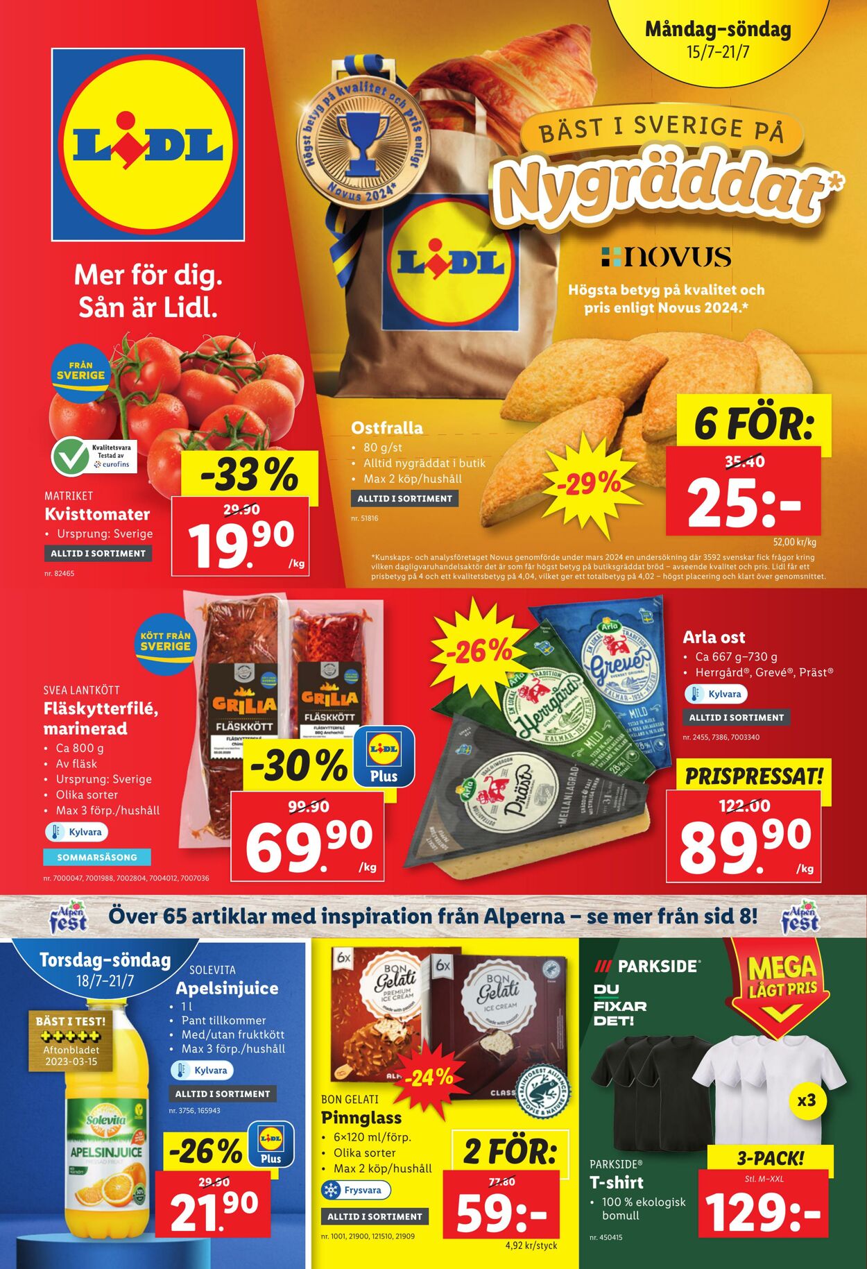 Erbjudanden Lidl 15.07.2024 - 21.07.2024