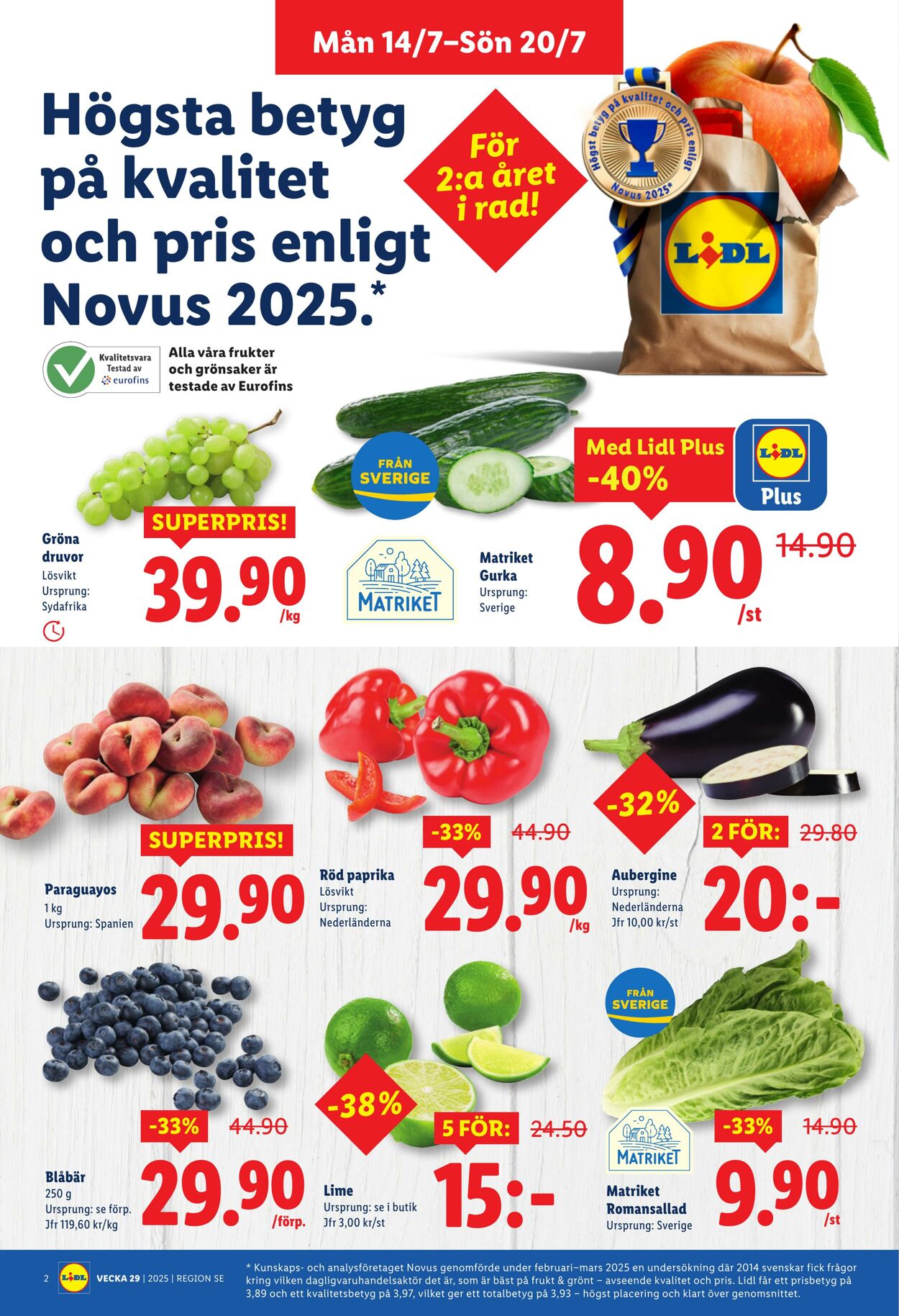 Erbjudanden Lidl 14.07.2025 - 20.07.2025