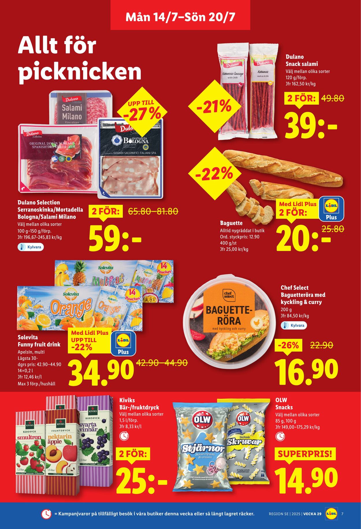 Erbjudanden Lidl 14.07.2025 - 20.07.2025