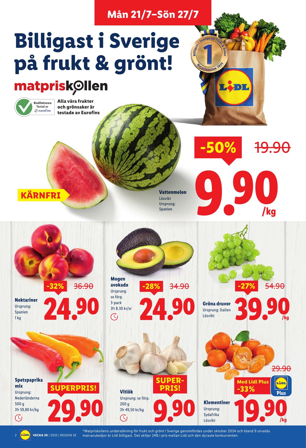 Erbjudanden Lidl 21.07.2025 - 27.07.2025
