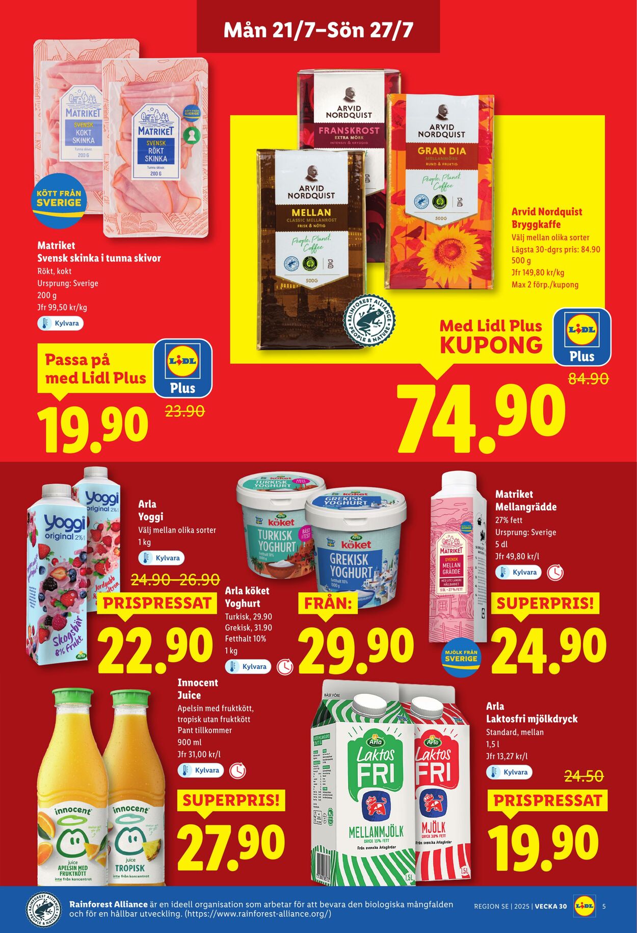 Erbjudanden Lidl 21.07.2025 - 27.07.2025