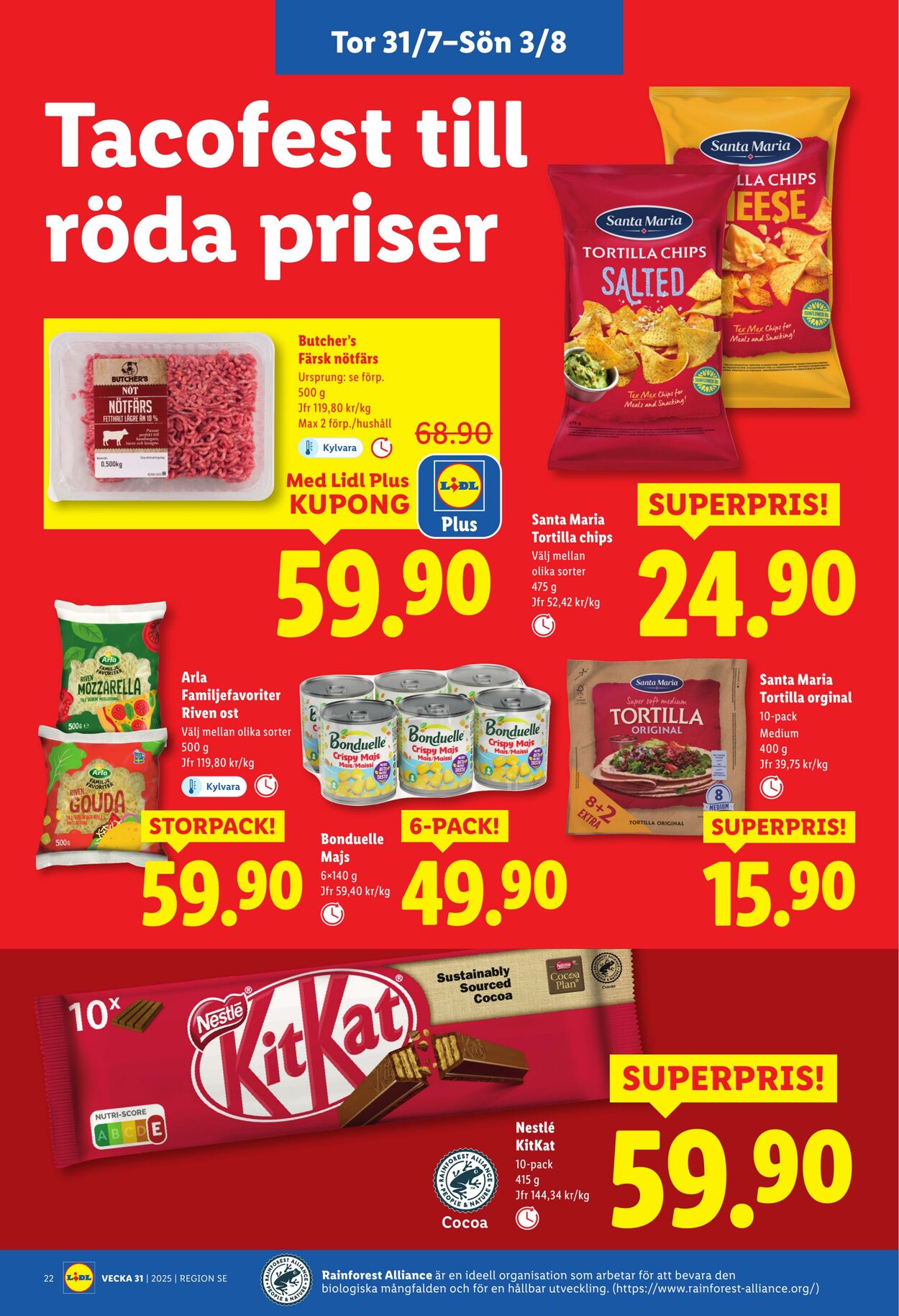 Erbjudanden Lidl 28.07.2025 - 03.08.2025