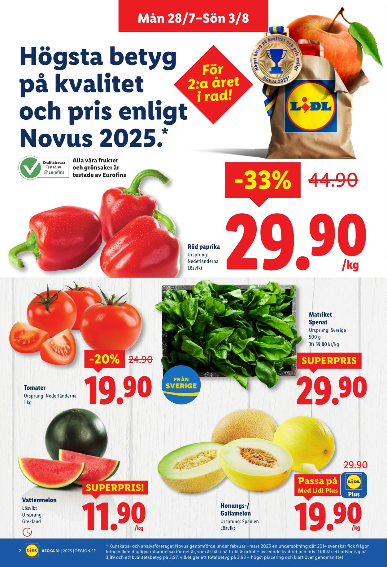 Erbjudanden Lidl 28.07.2025 - 03.08.2025