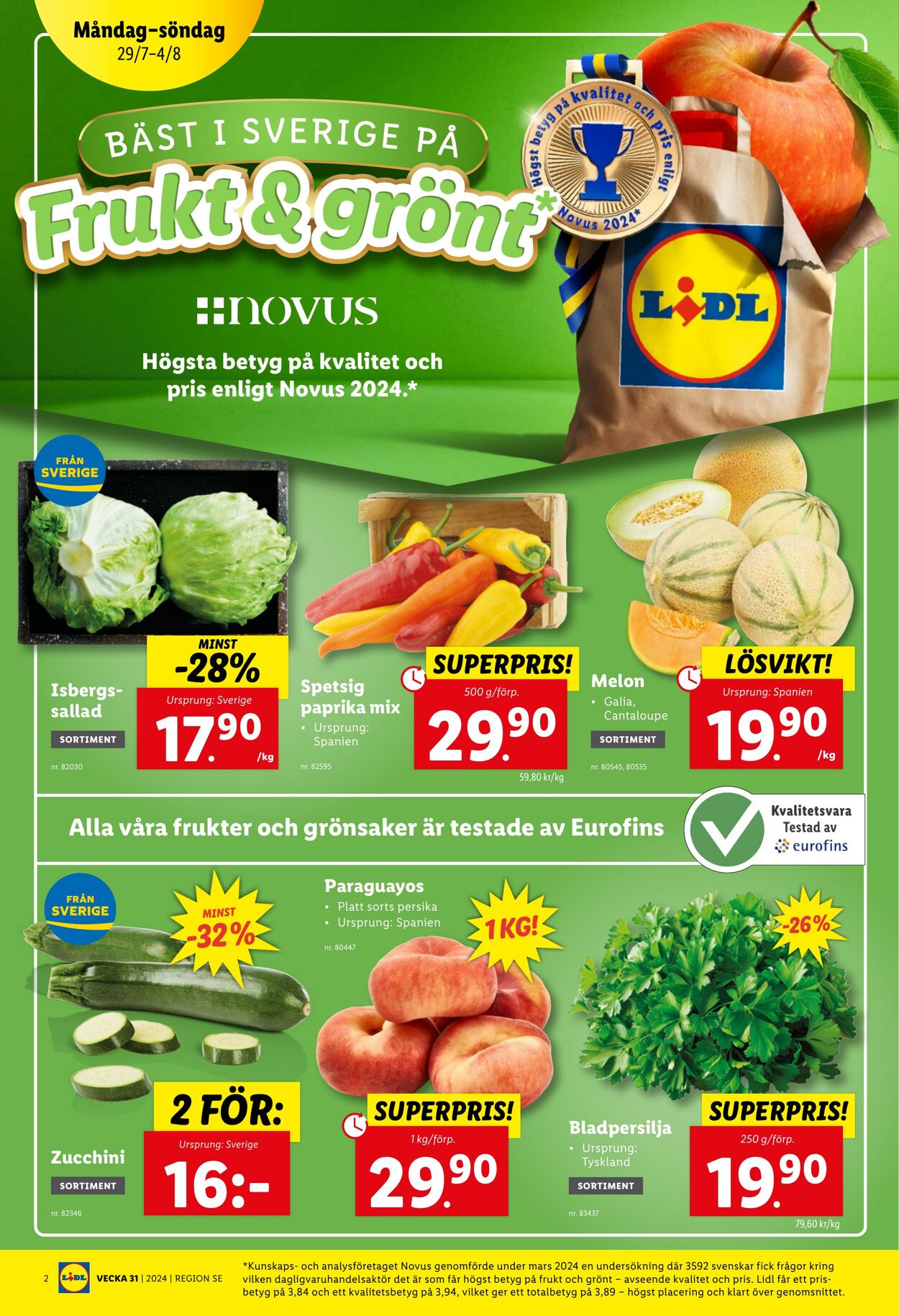 Erbjudanden Lidl 29.07.2024 - 04.08.2024