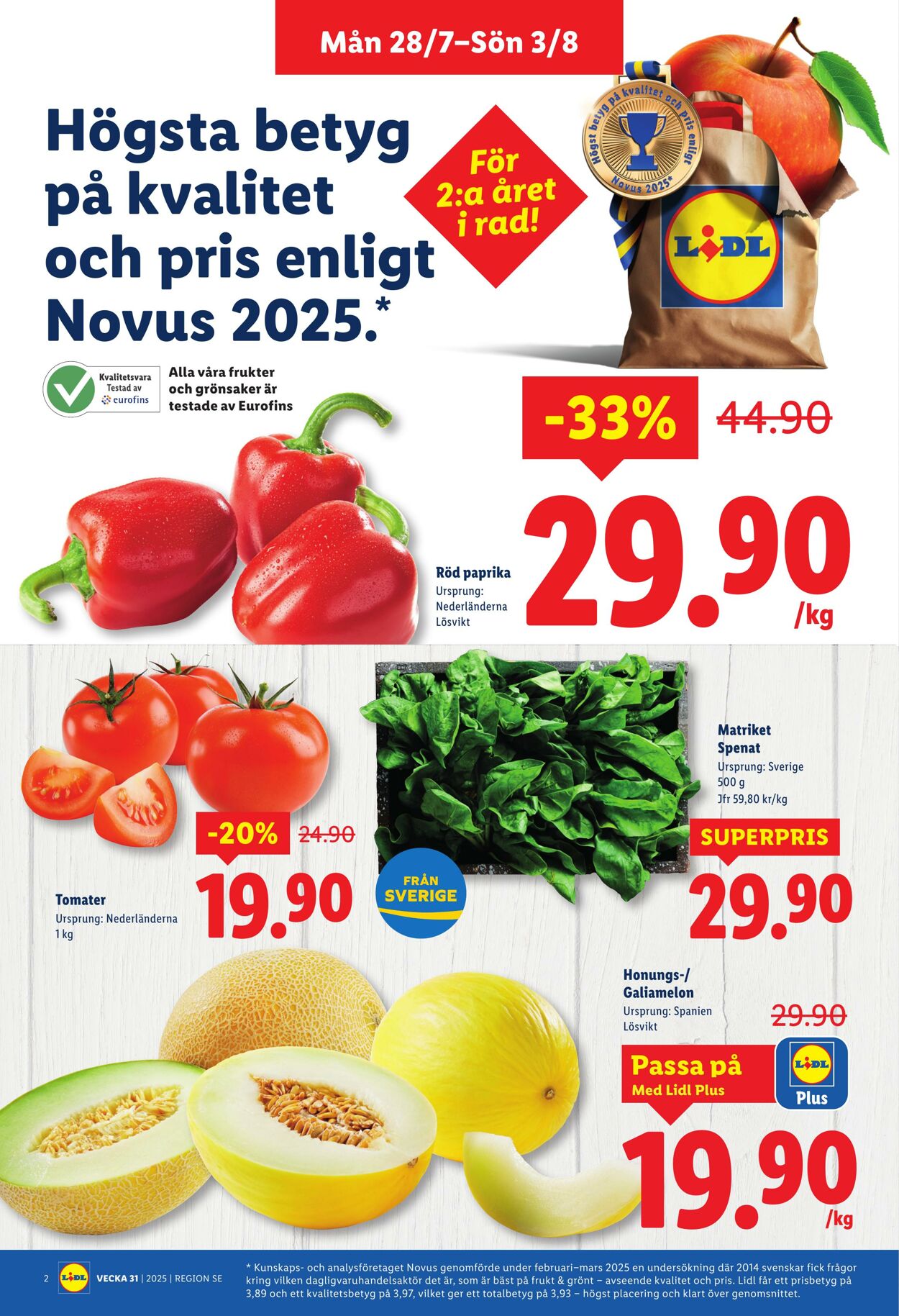 Erbjudanden Lidl 28.07.2025 - 03.08.2025