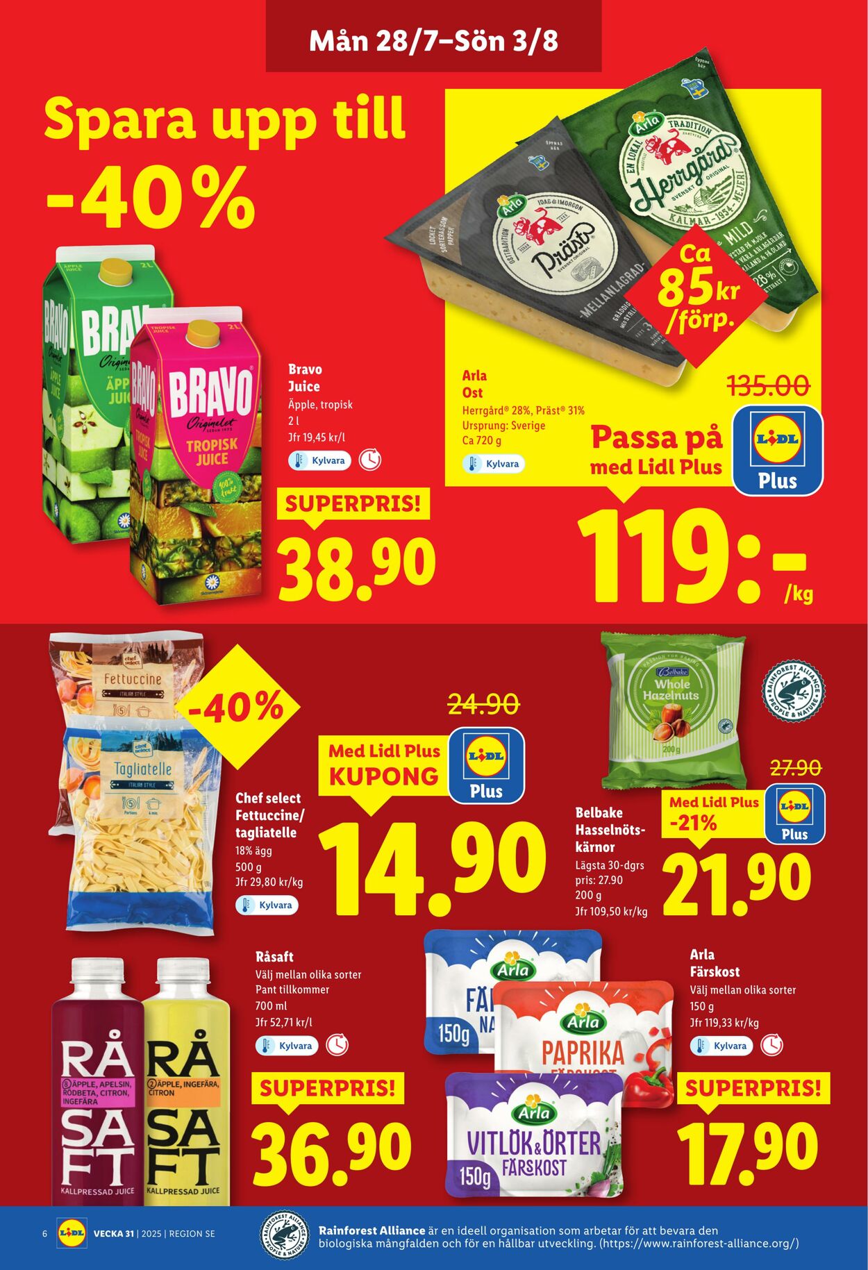 Erbjudanden Lidl 28.07.2025 - 03.08.2025