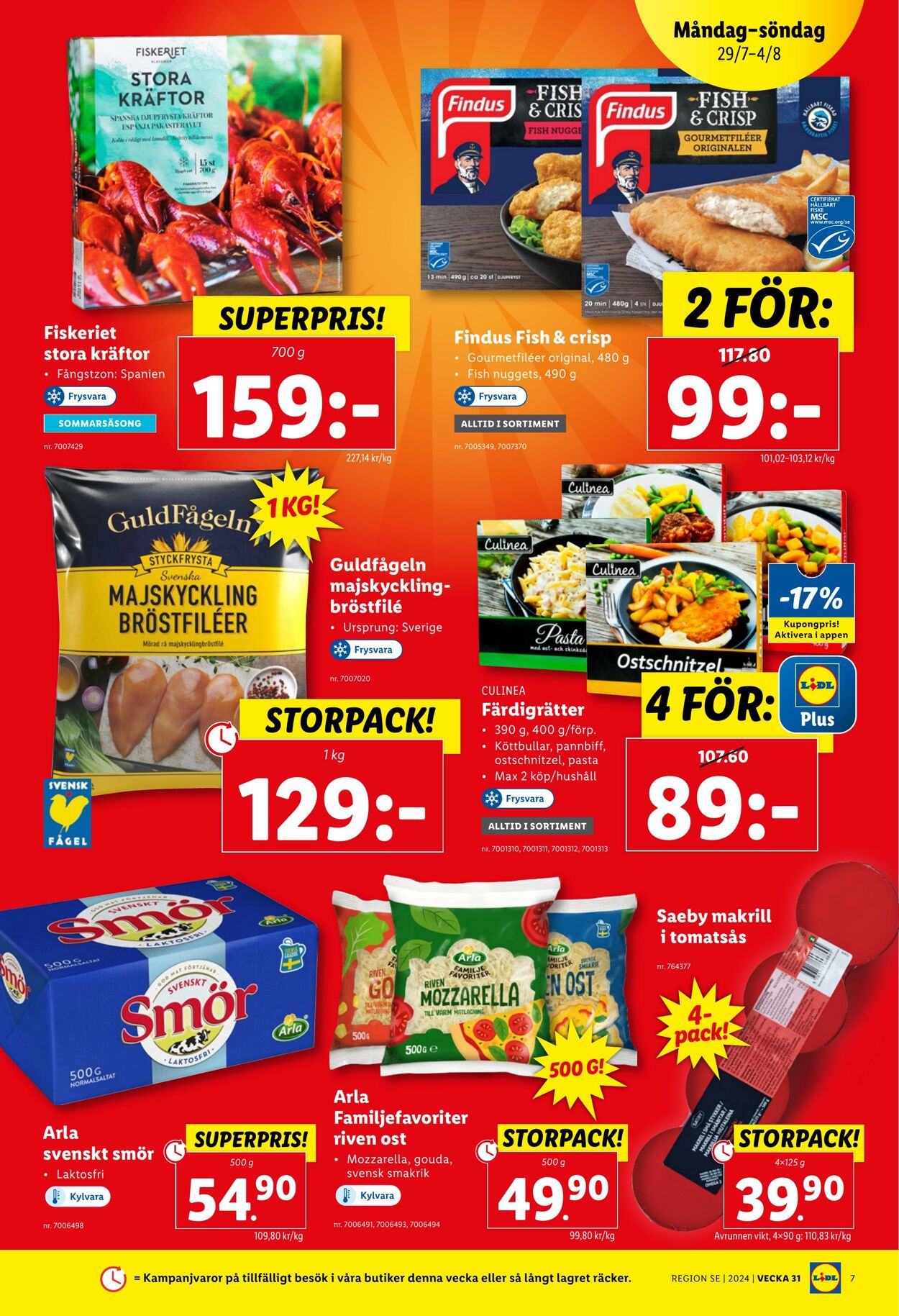 Erbjudanden Lidl 29.07.2024 - 04.08.2024