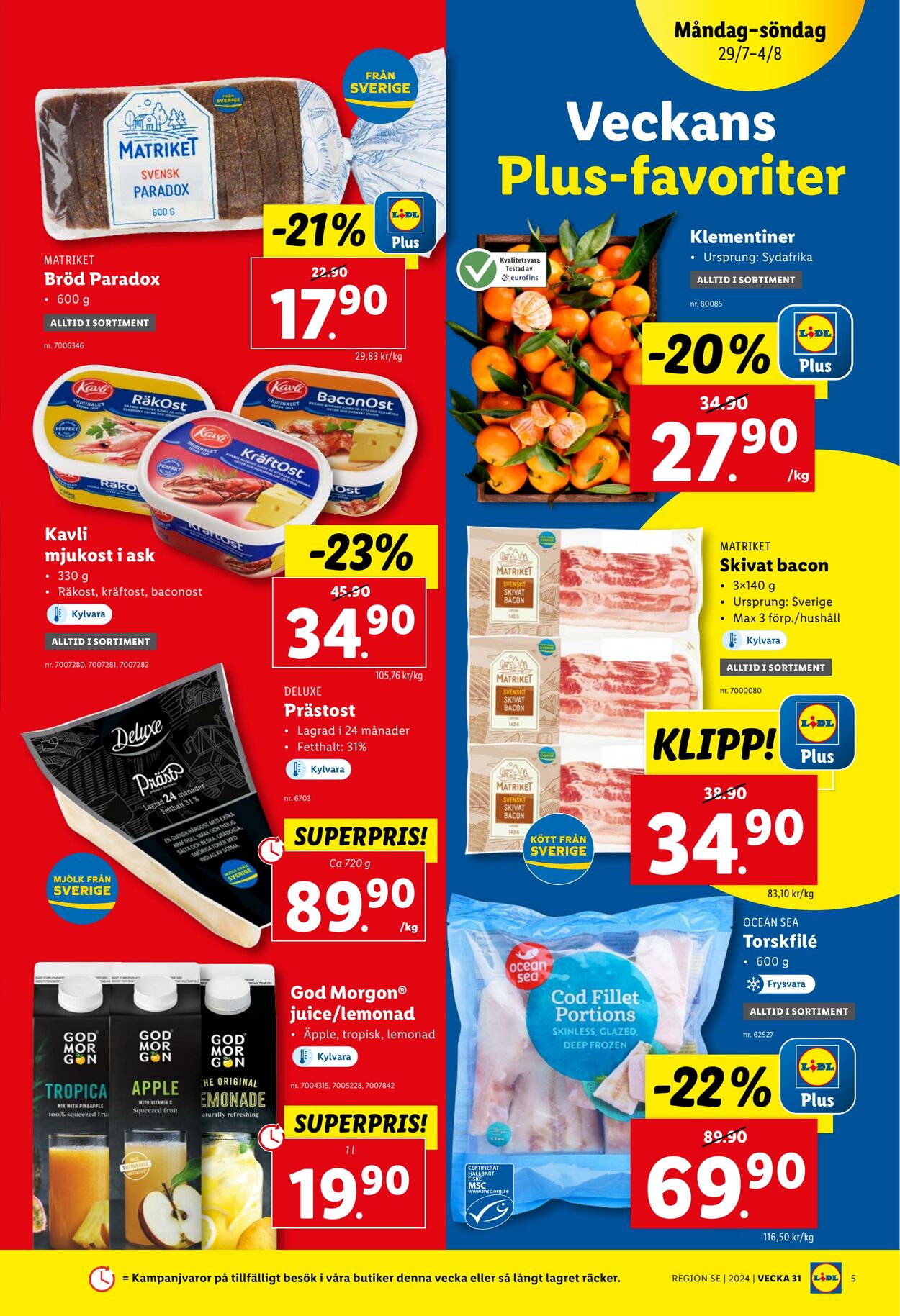 Erbjudanden Lidl 29.07.2024 - 04.08.2024