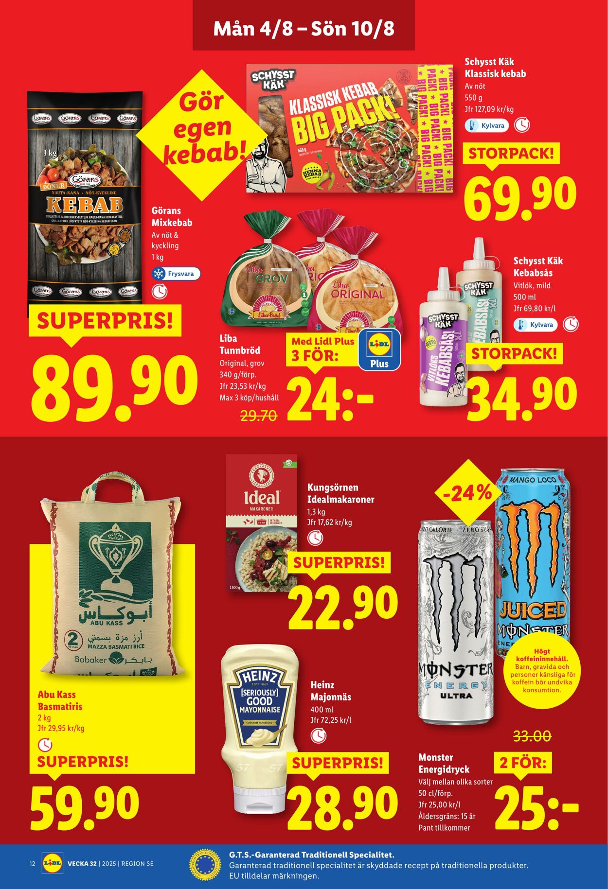 Erbjudanden Lidl 04.08.2025 - 10.08.2025
