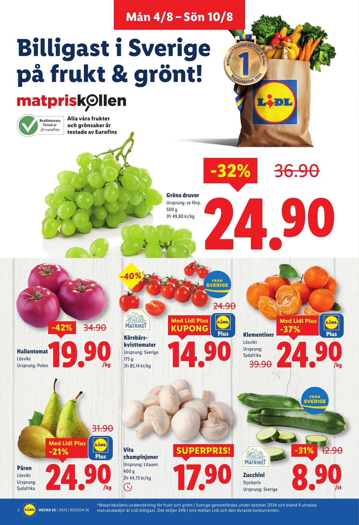 Erbjudanden Lidl 04.08.2025 - 10.08.2025
