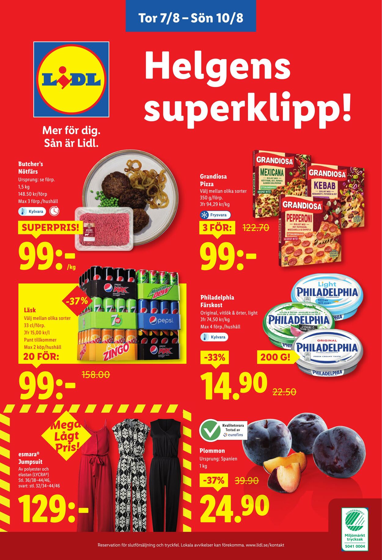 Erbjudanden Lidl 04.08.2025 - 10.08.2025