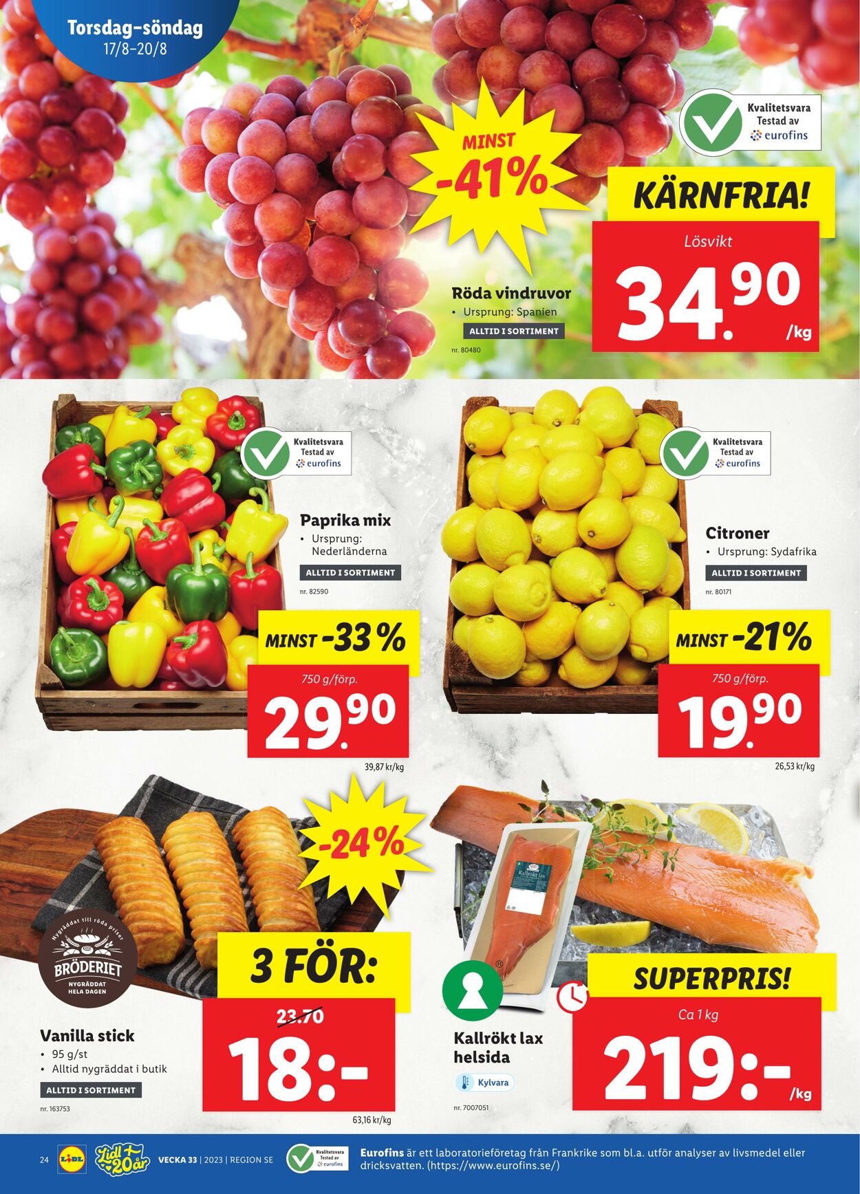 Erbjudanden Lidl 14.08.2023 - 20.08.2023