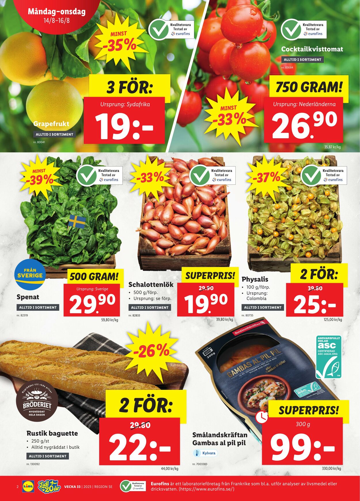 Erbjudanden Lidl 14.08.2023 - 20.08.2023