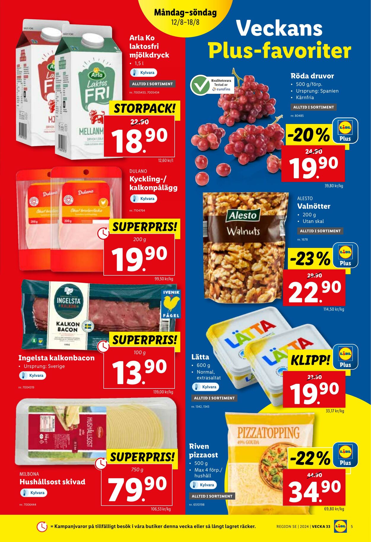 Erbjudanden Lidl 12.08.2024 - 18.08.2024