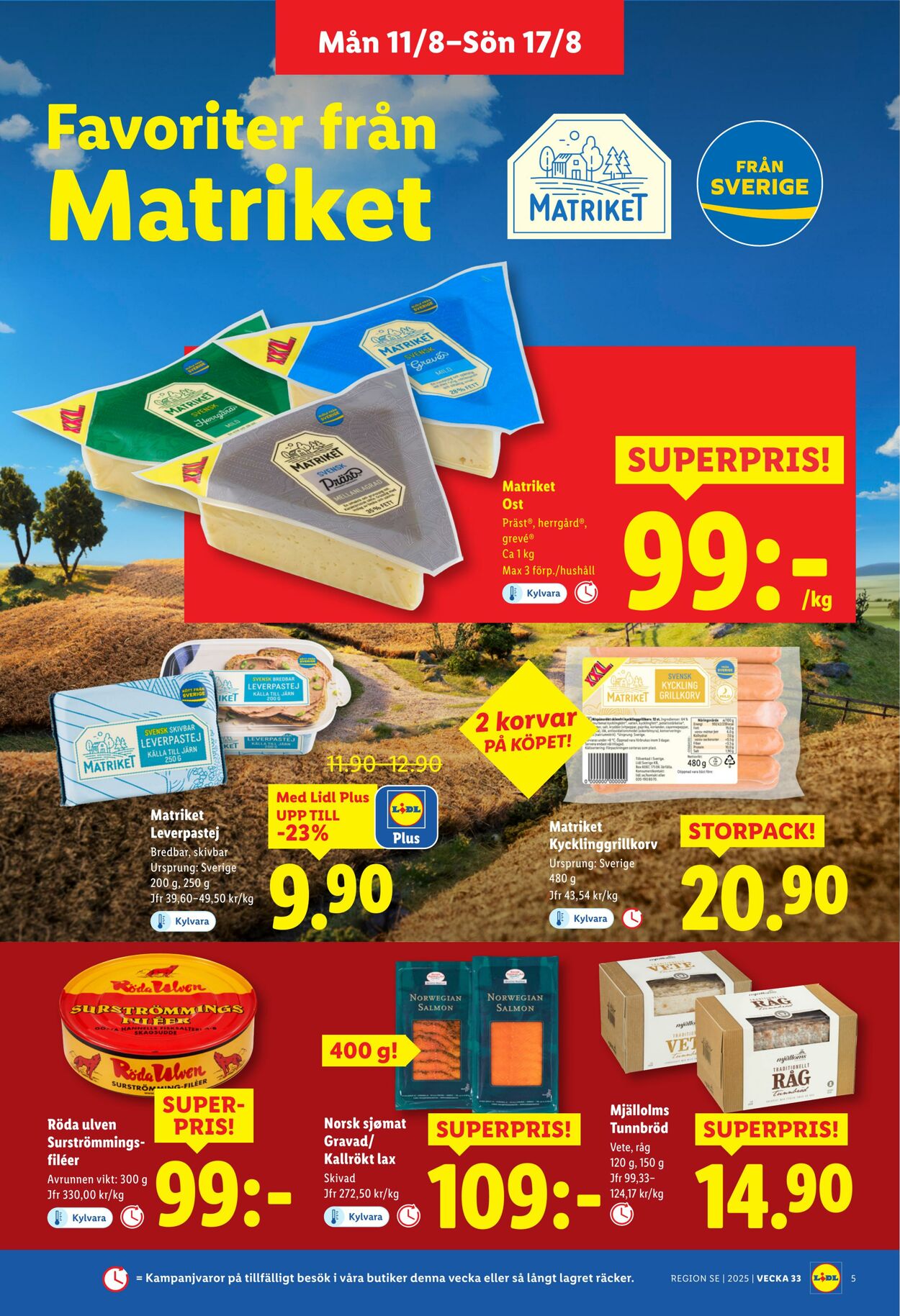 Erbjudanden Lidl 11.08.2025 - 17.08.2025