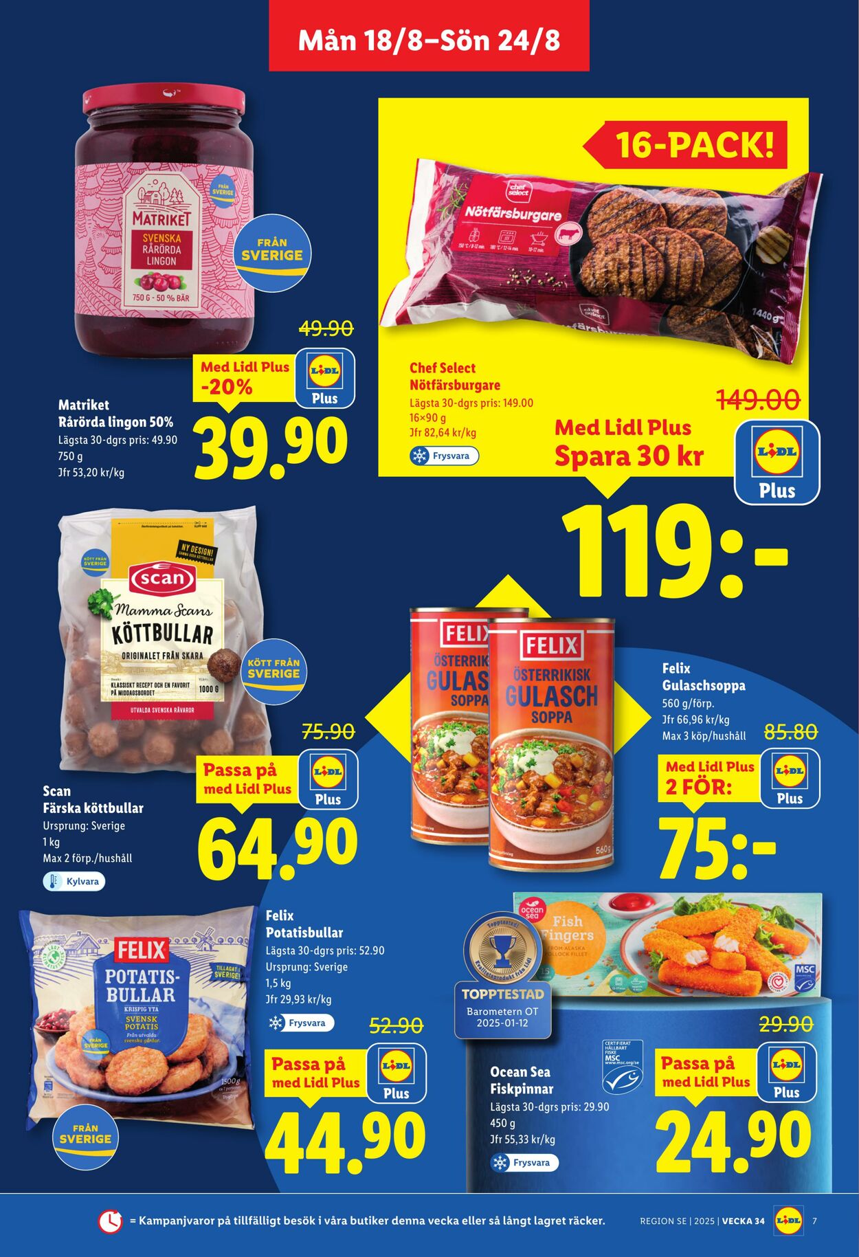 Erbjudanden Lidl 18.08.2025 - 24.08.2025