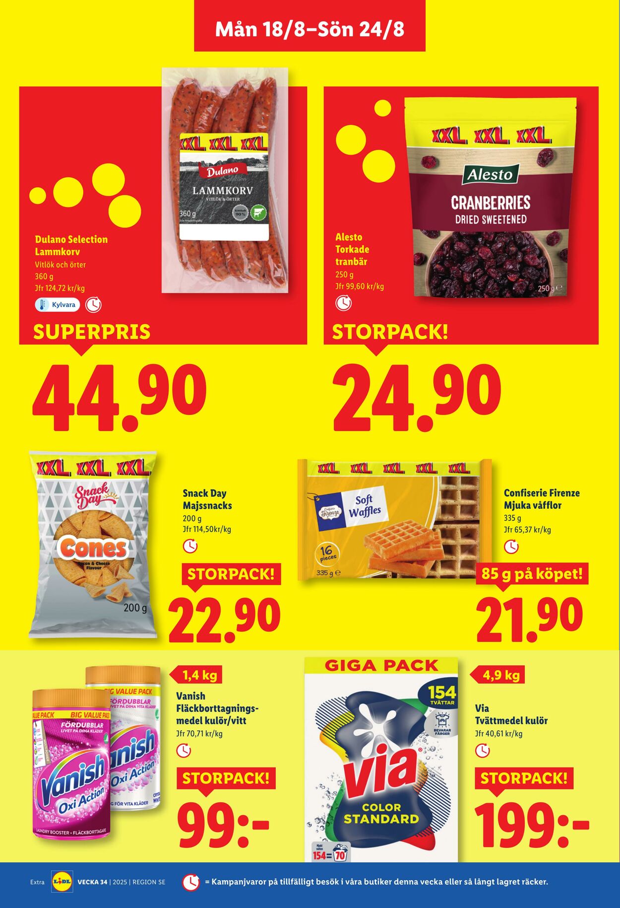 Erbjudanden Lidl 18.08.2025 - 24.08.2025