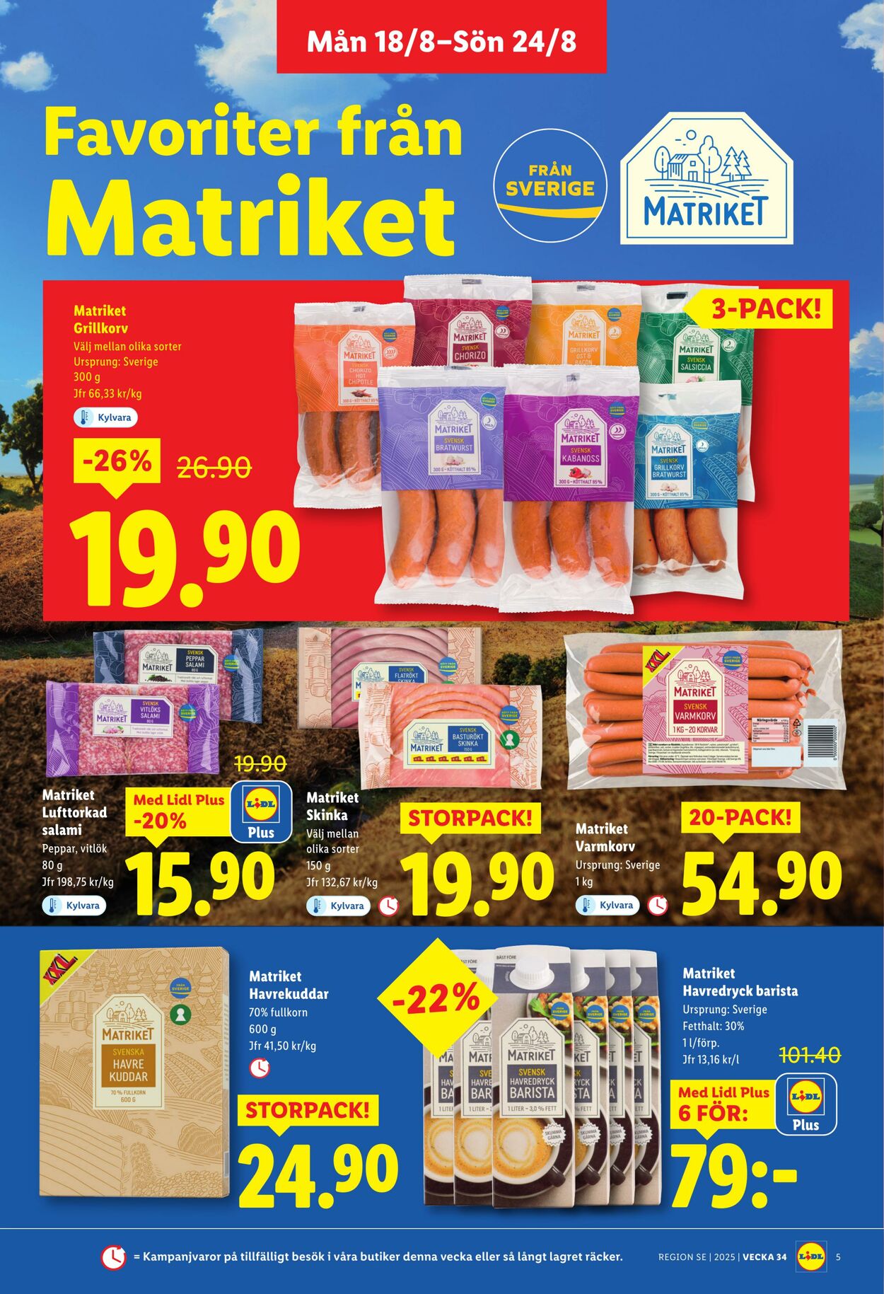 Erbjudanden Lidl 18.08.2025 - 24.08.2025
