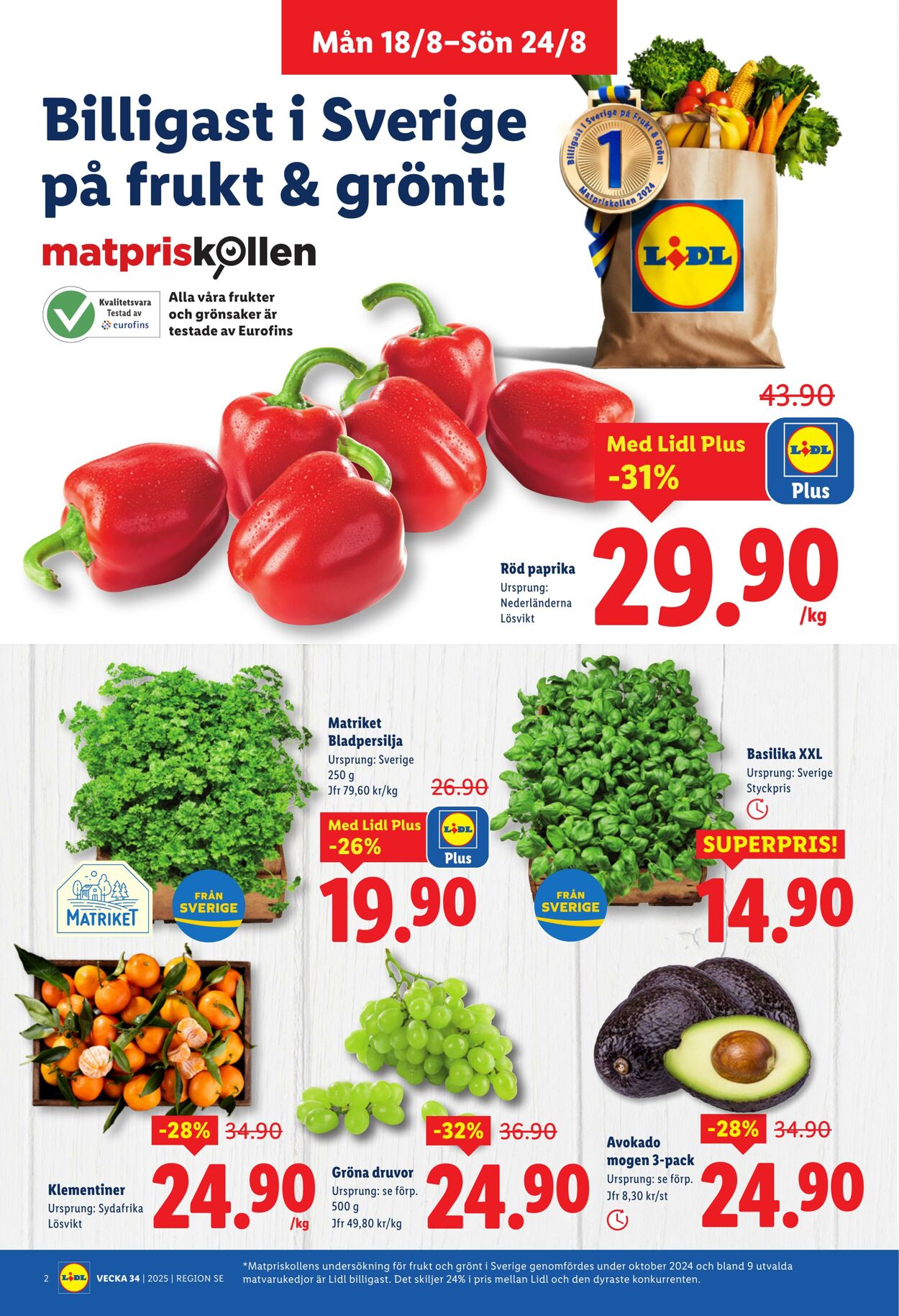 Erbjudanden Lidl 18.08.2025 - 24.08.2025