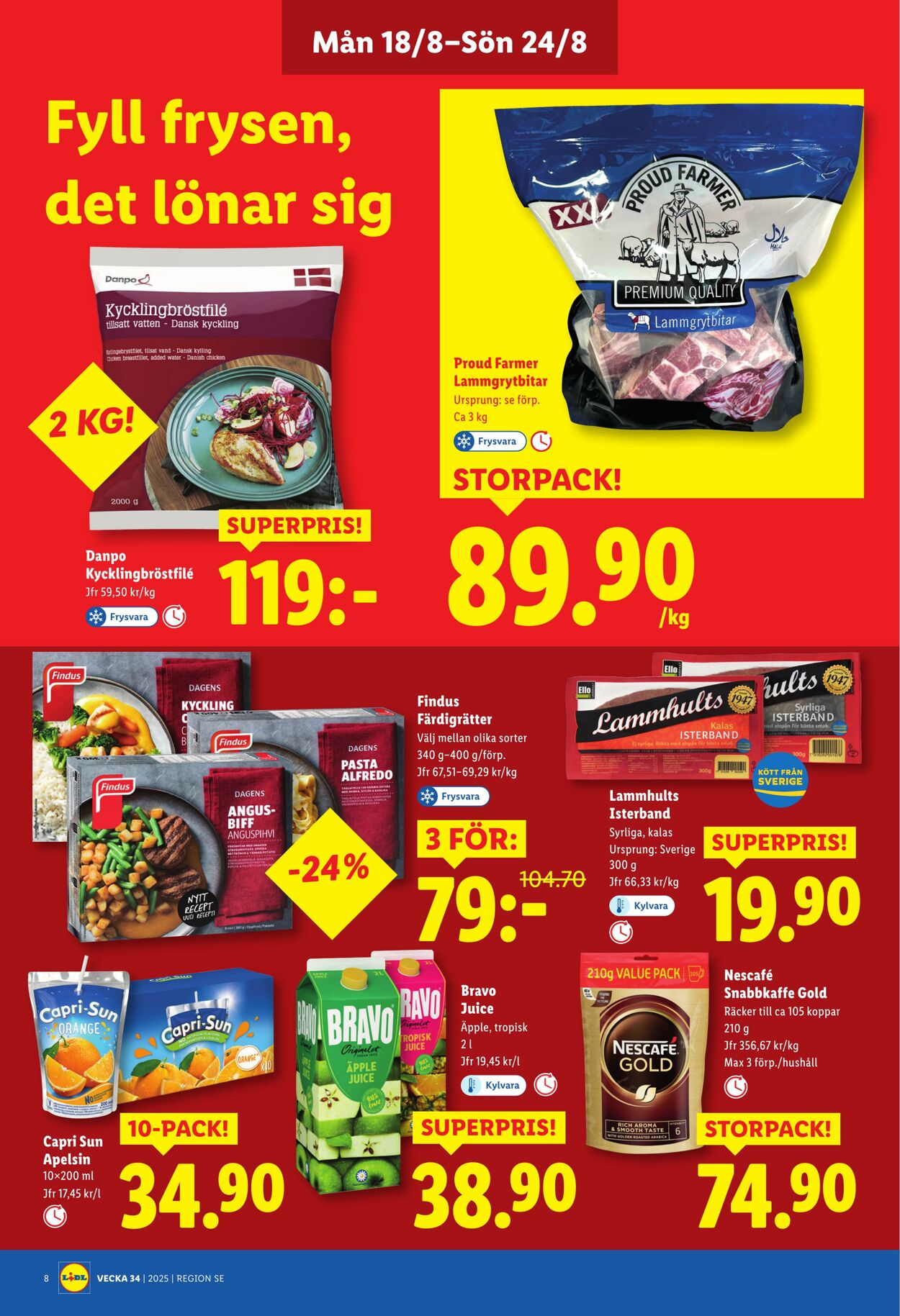 Erbjudanden Lidl 18.08.2025 - 24.08.2025