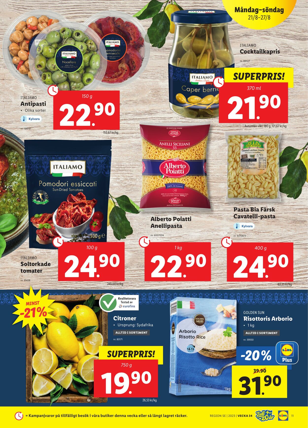 Erbjudanden Lidl 21.08.2023 - 27.08.2023