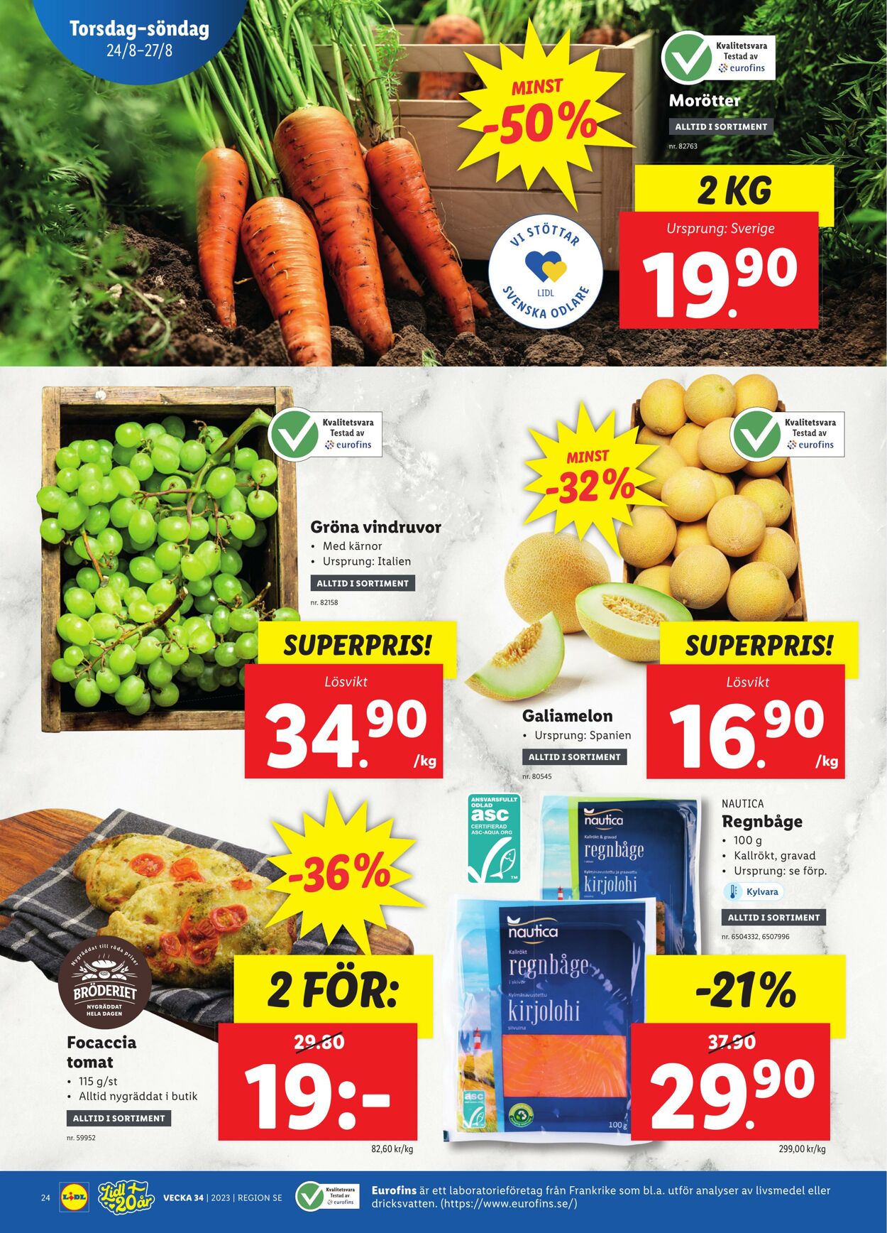 Erbjudanden Lidl 21.08.2023 - 27.08.2023