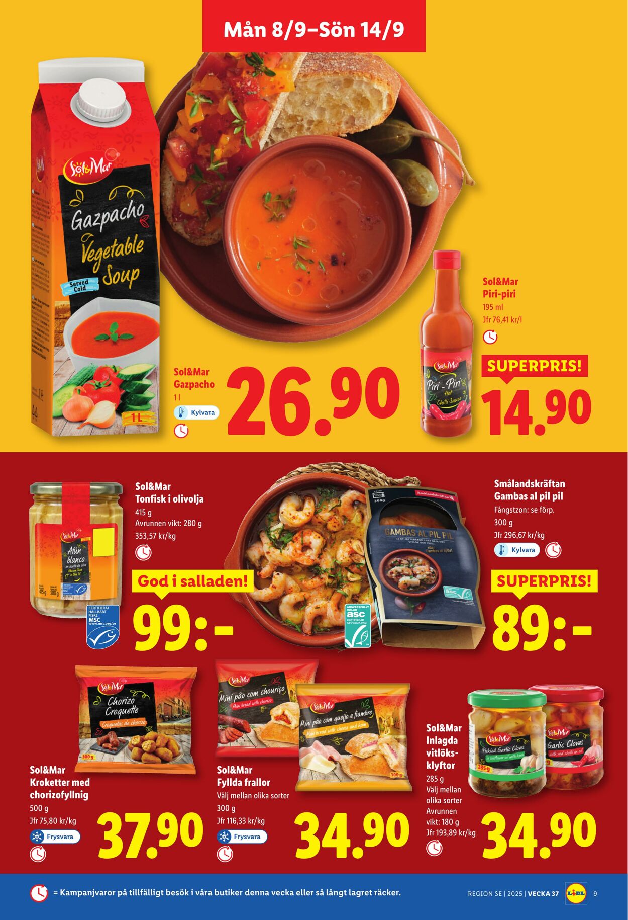 Erbjudanden Lidl 08.09.2025 - 14.09.2025