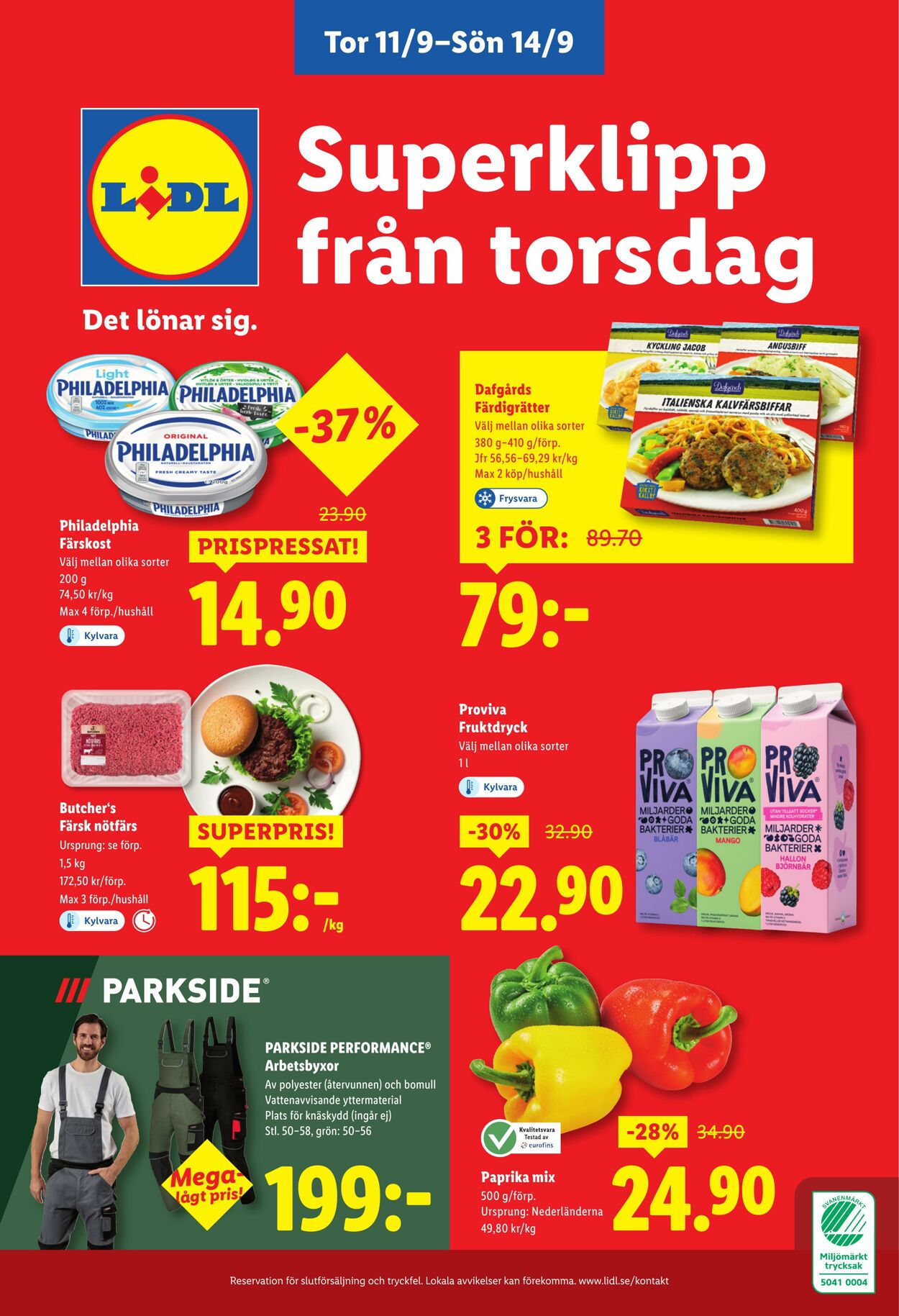 Erbjudanden Lidl 08.09.2025 - 14.09.2025