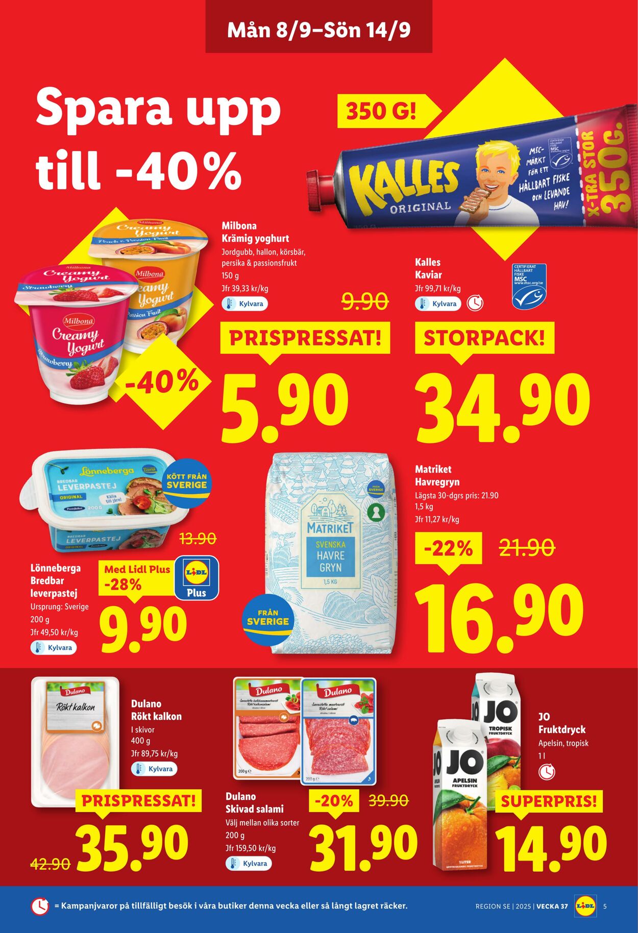 Erbjudanden Lidl 08.09.2025 - 14.09.2025