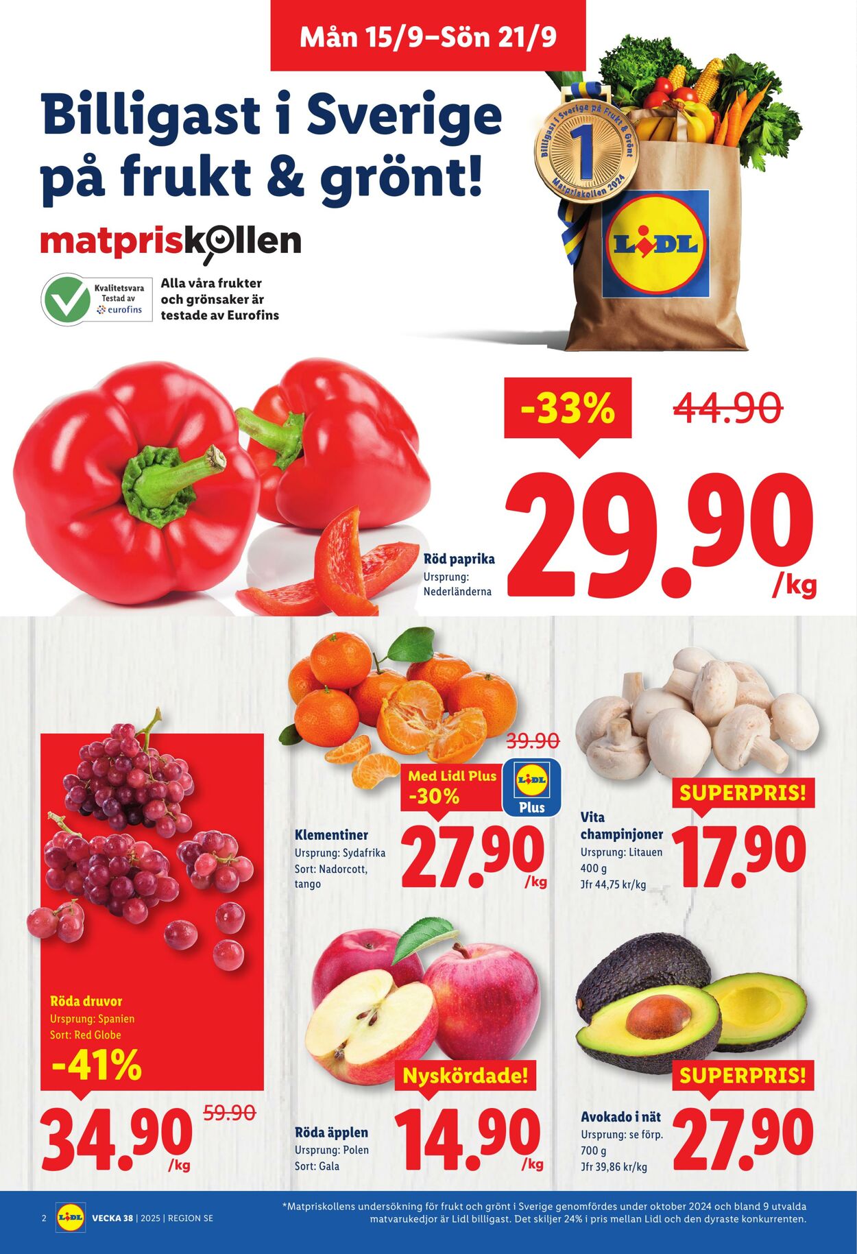Erbjudanden Lidl 15.09.2025 - 21.09.2025