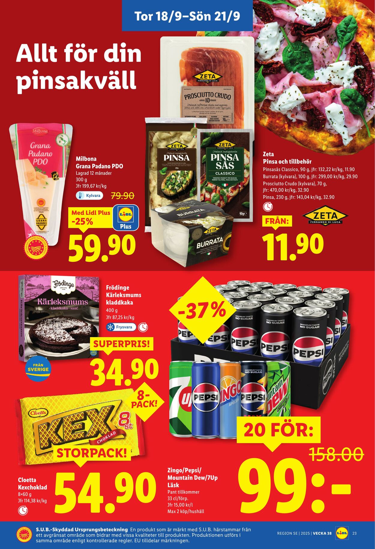 Erbjudanden Lidl 15.09.2025 - 21.09.2025