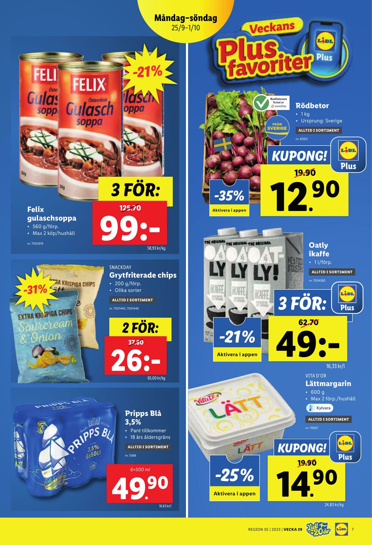 Erbjudanden Lidl 25.09.2023 - 01.10.2023