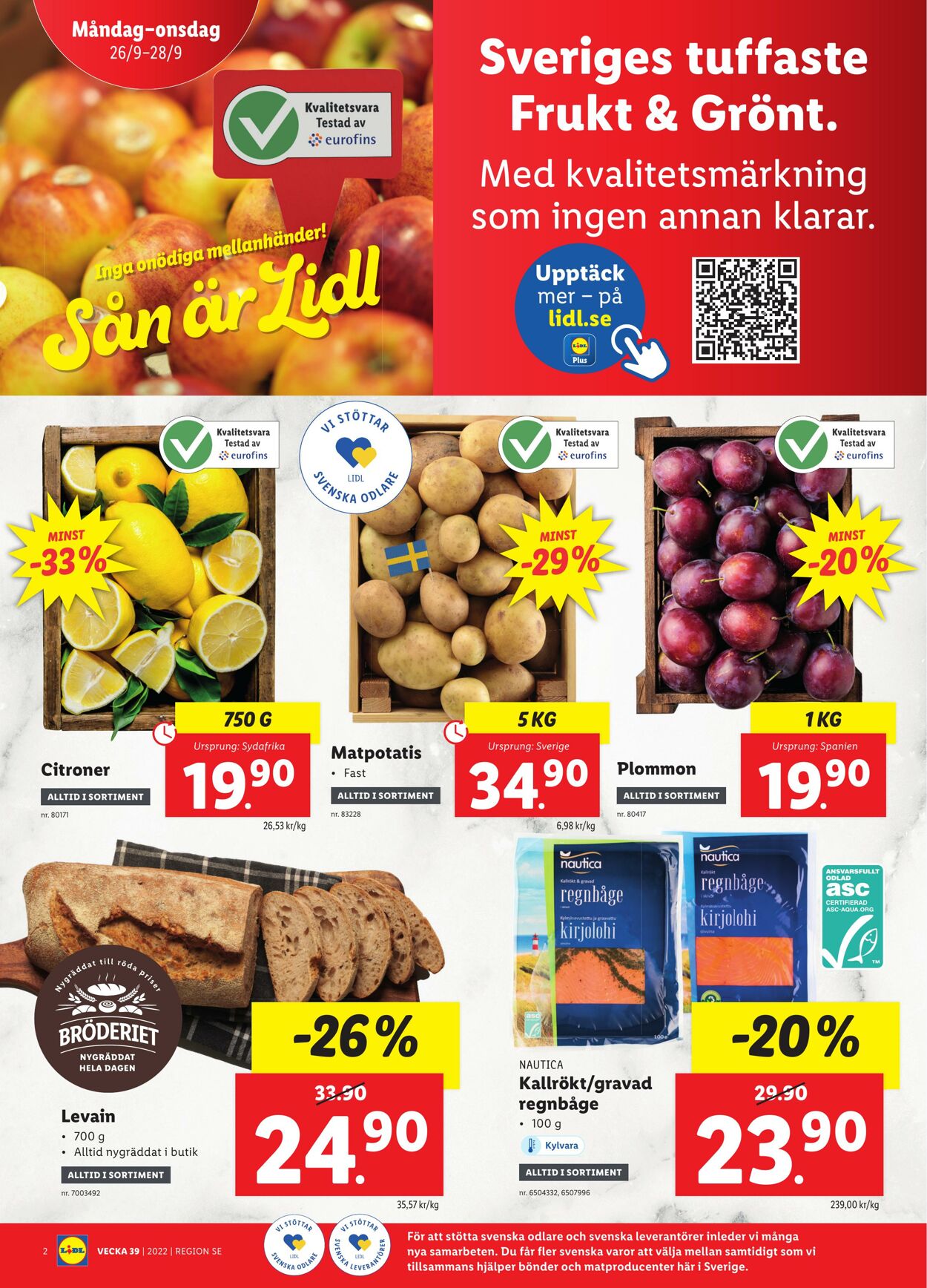 Erbjudanden Lidl 26.09.2022 - 02.10.2022